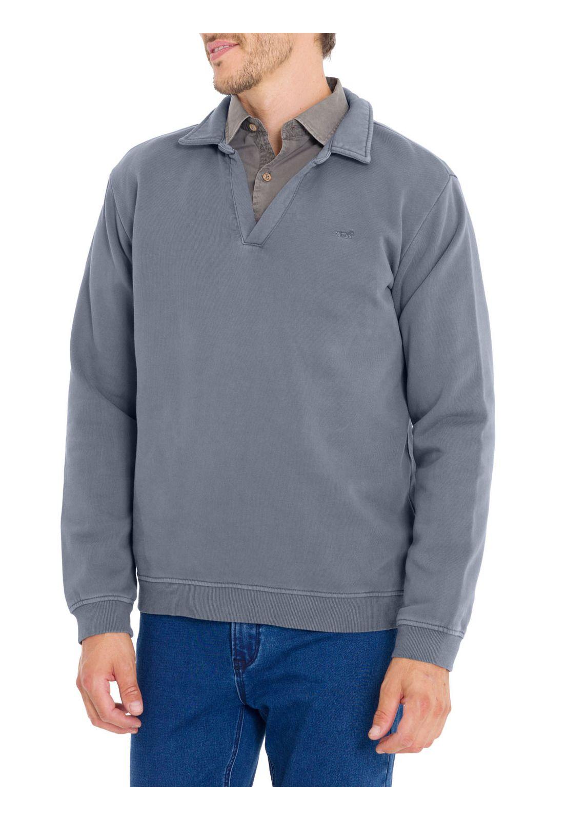 Polerón Algodón Orgánico Hombre Ceuta Azul-5