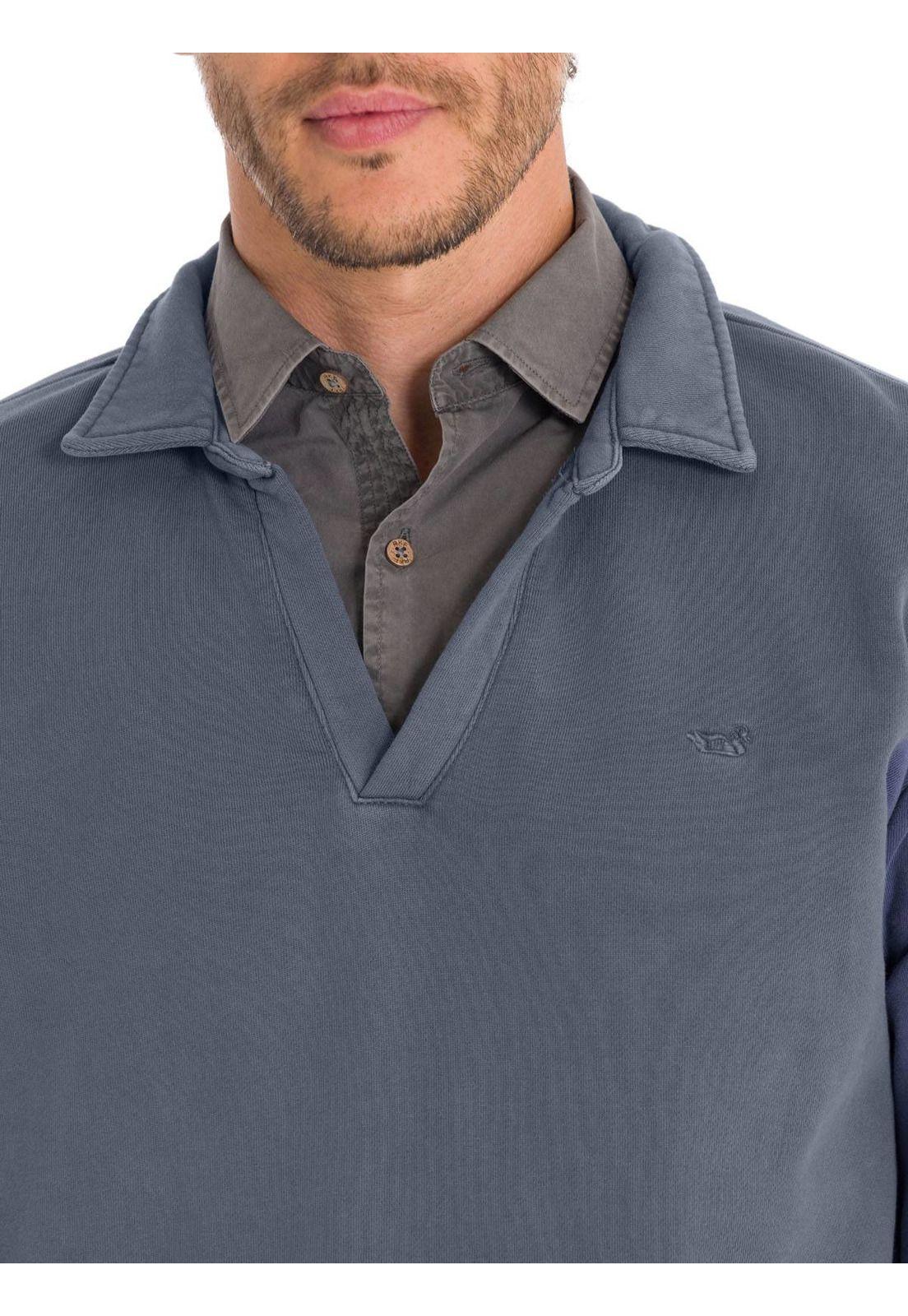 Polerón Algodón Orgánico Hombre Ceuta Azul-7