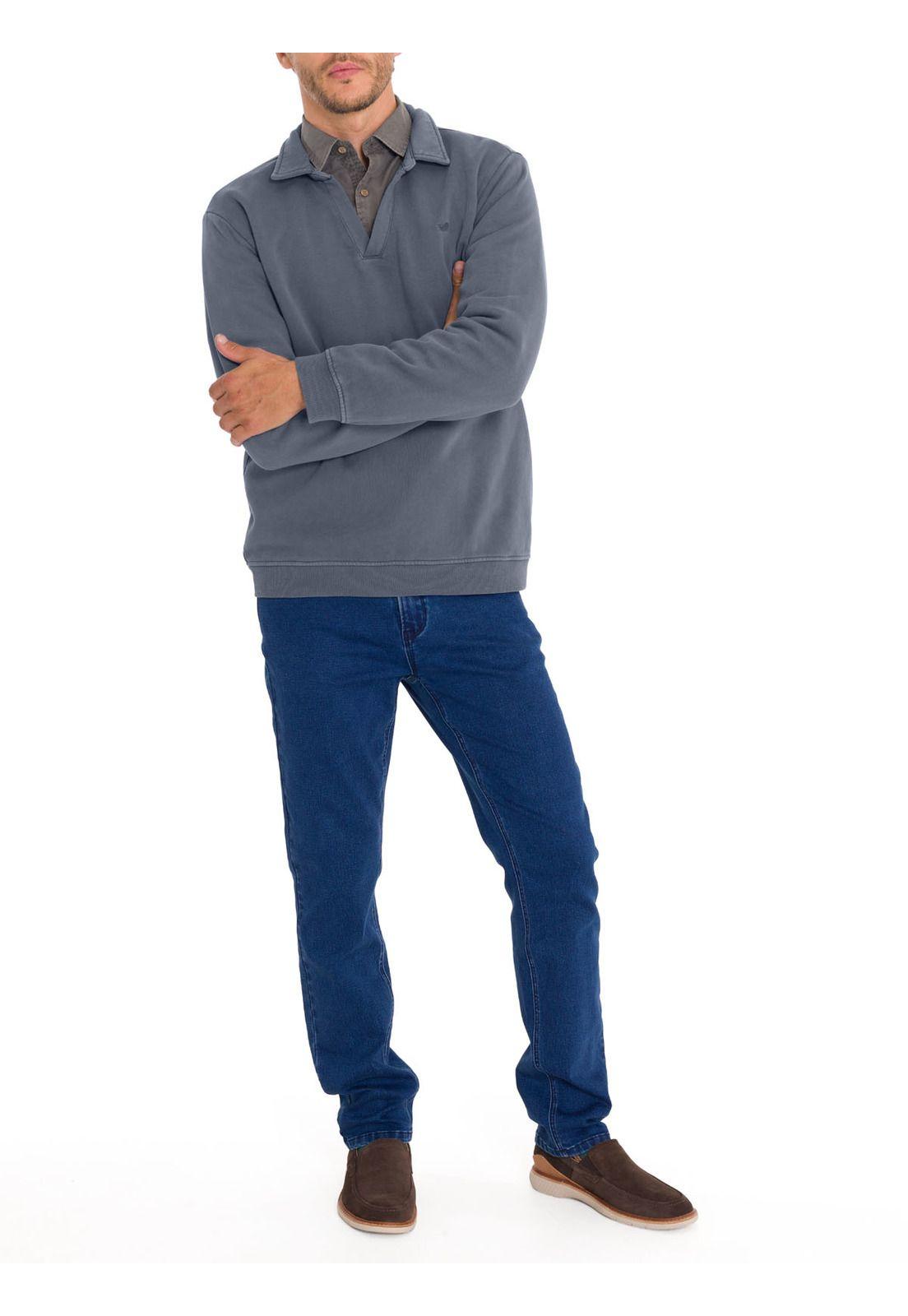 Polerón Algodón Orgánico Hombre Ceuta Azul-8