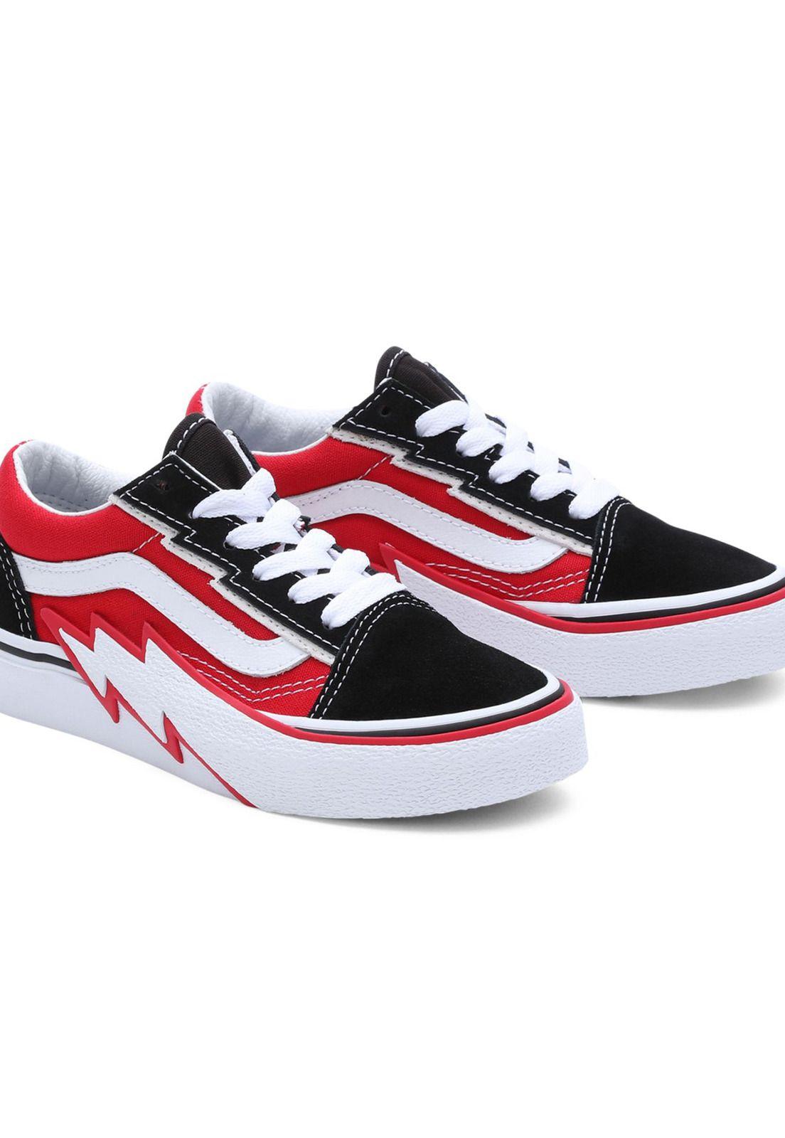 Zapatilla Old Skool Bolt Rojo Niño-0