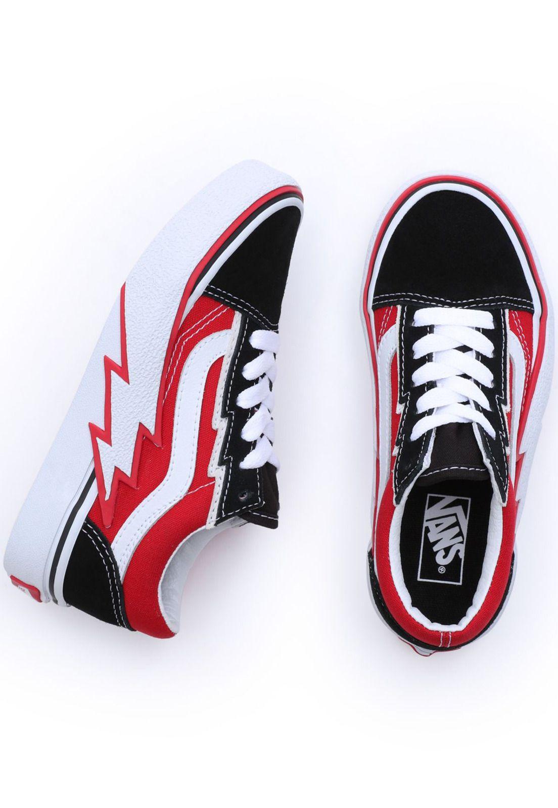 Zapatilla Old Skool Bolt Rojo Niño-1