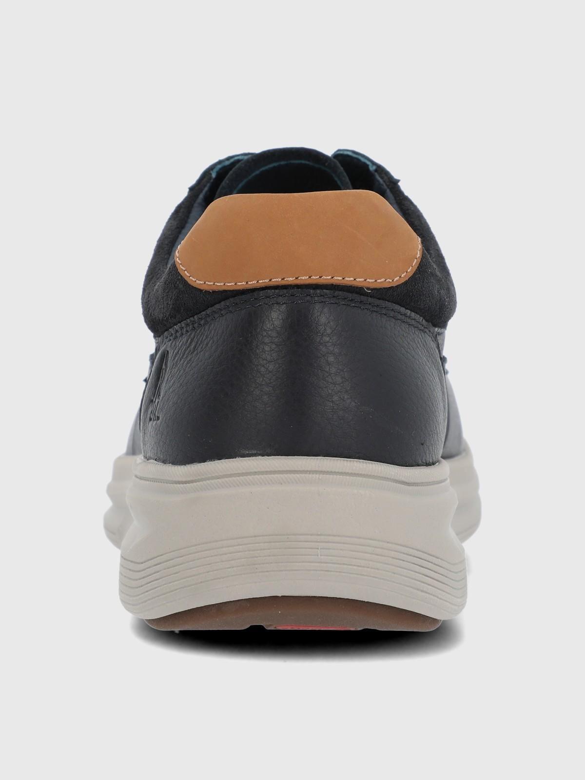 Zapatilla Cuero Hombre Molte Azul-6