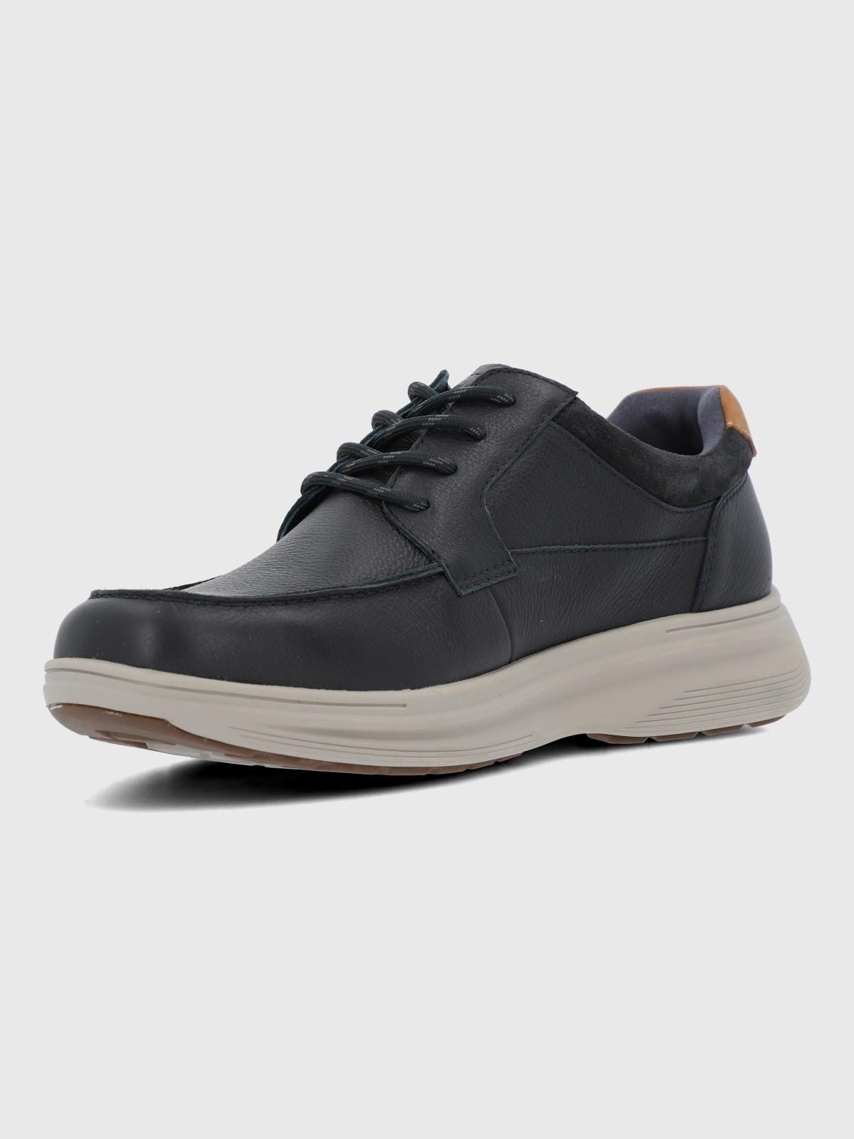 Zapatilla Cuero Hombre Molte Azul-5