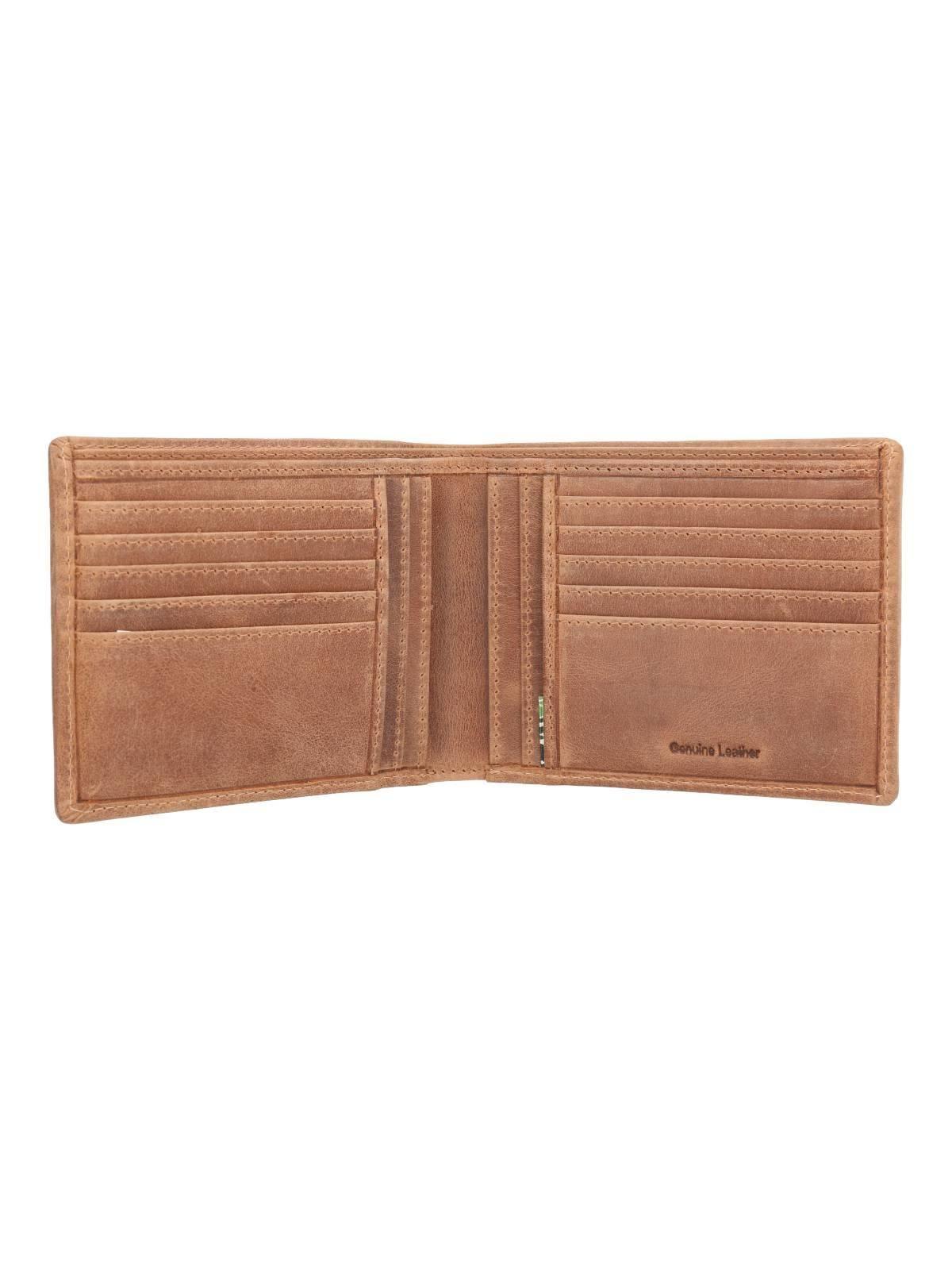Billetera Cuero Hombre Fd Simple Bifold Tan-2
