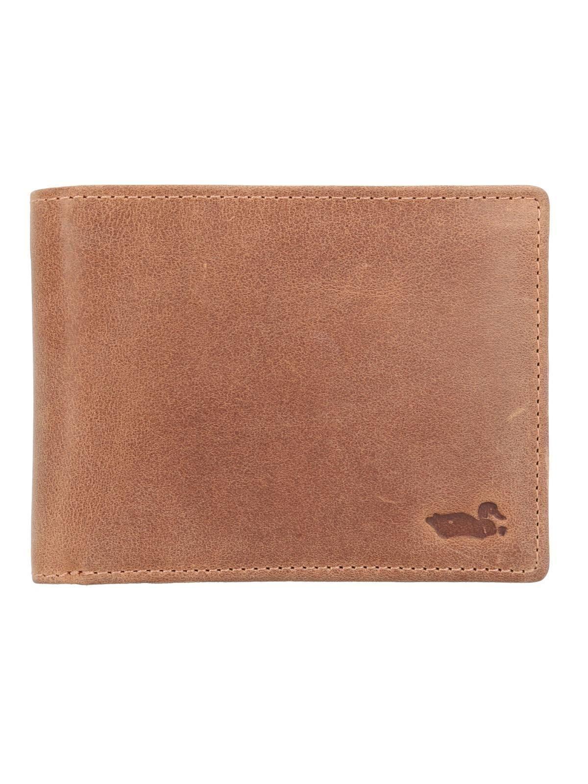 Billetera Cuero Hombre Fd Simple Bifold Tan-0
