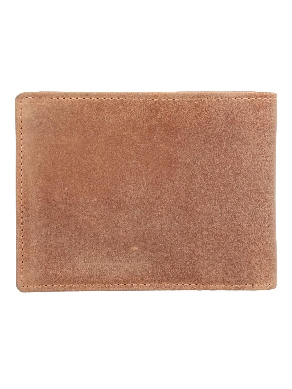 Billetera Cuero Hombre Fd Simple Bifold Tan-1