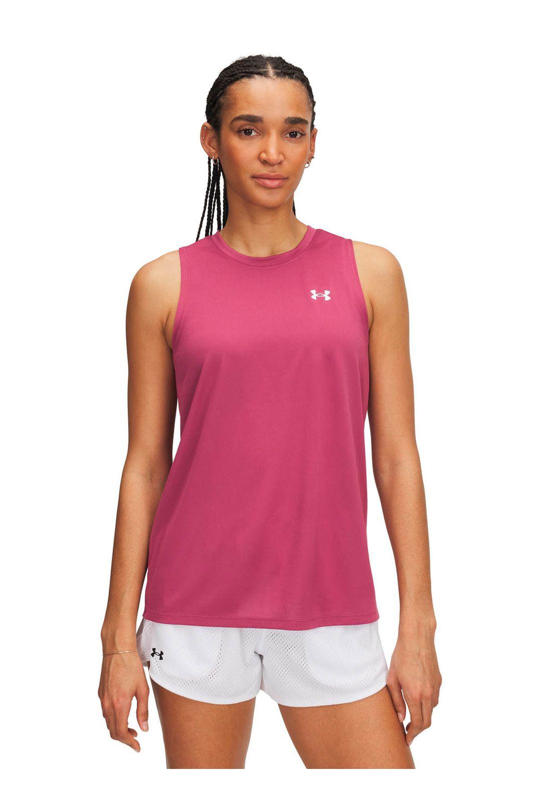 Polera sin mangas Training para mujer Tech Rojo -0