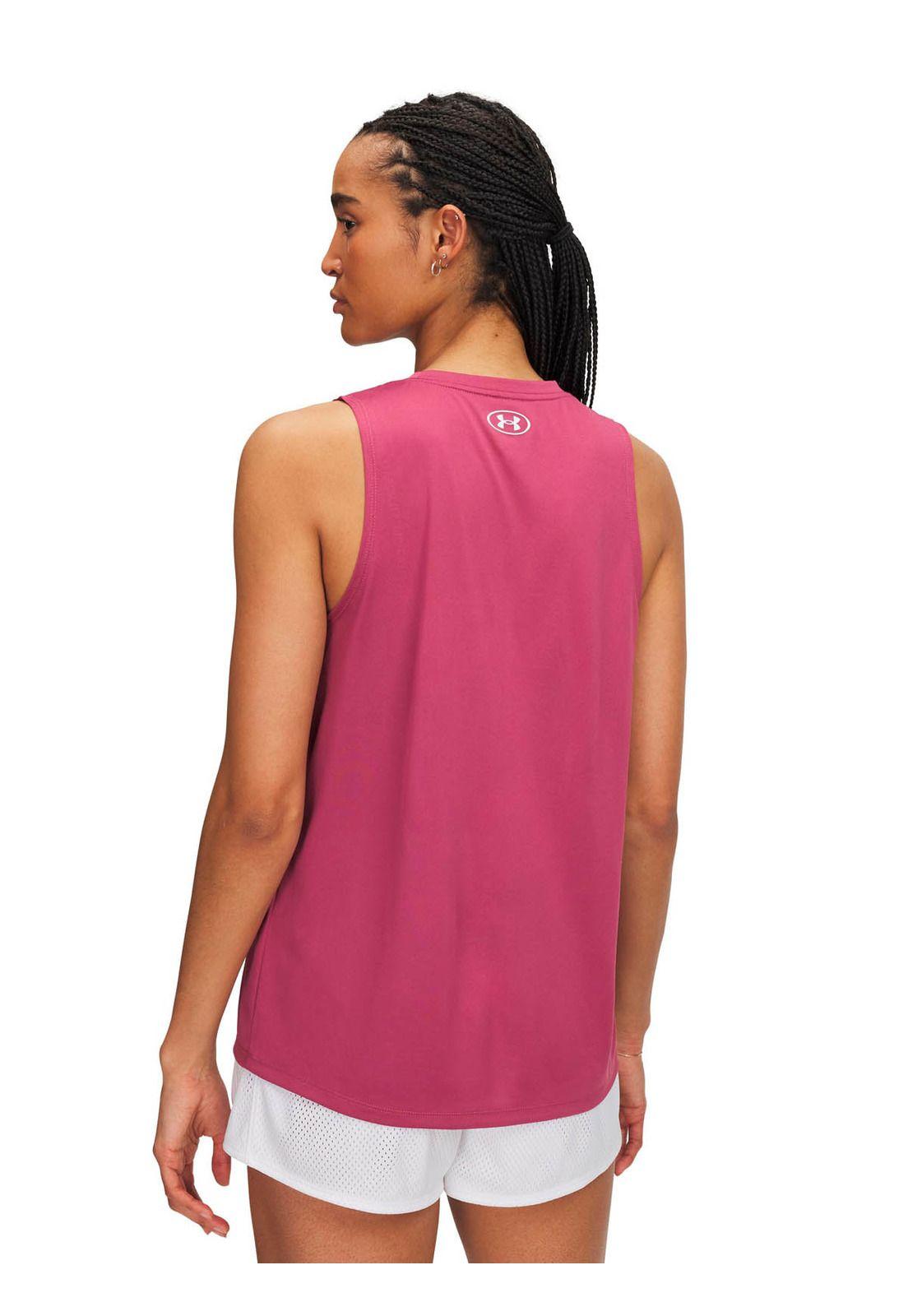 Polera sin mangas Training para mujer Tech Rojo -1
