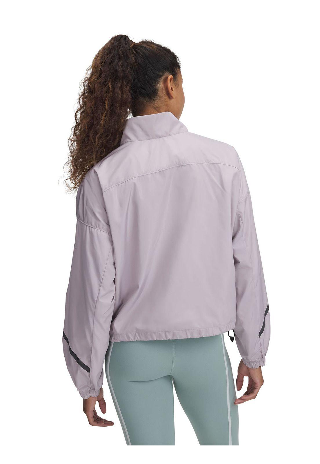 Chaqueta Ua Unstoppable Woven Sheen Gris Para Mujer-1