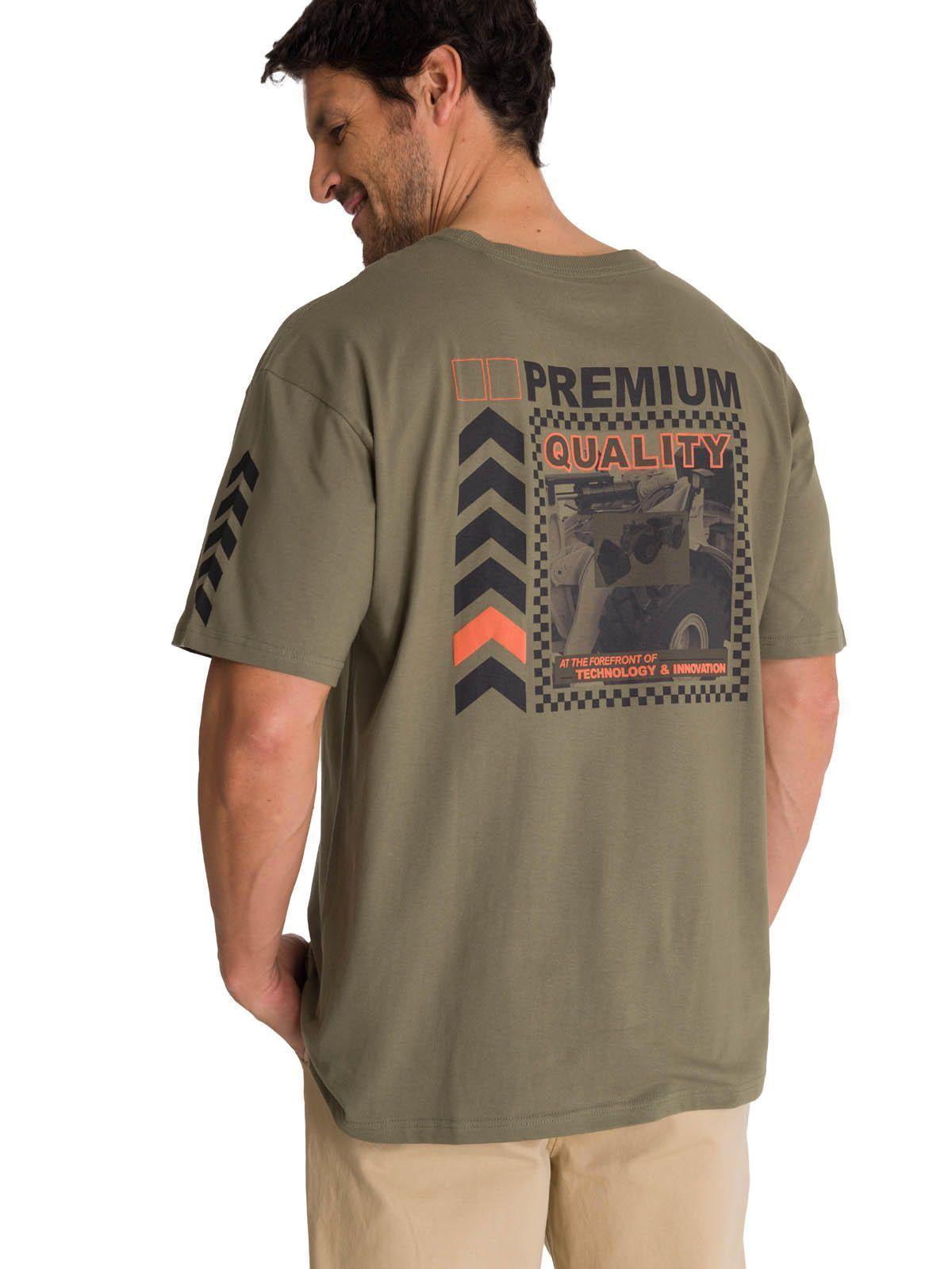 Polera Manga Corta Hombre Premiun Quality Oliva-3