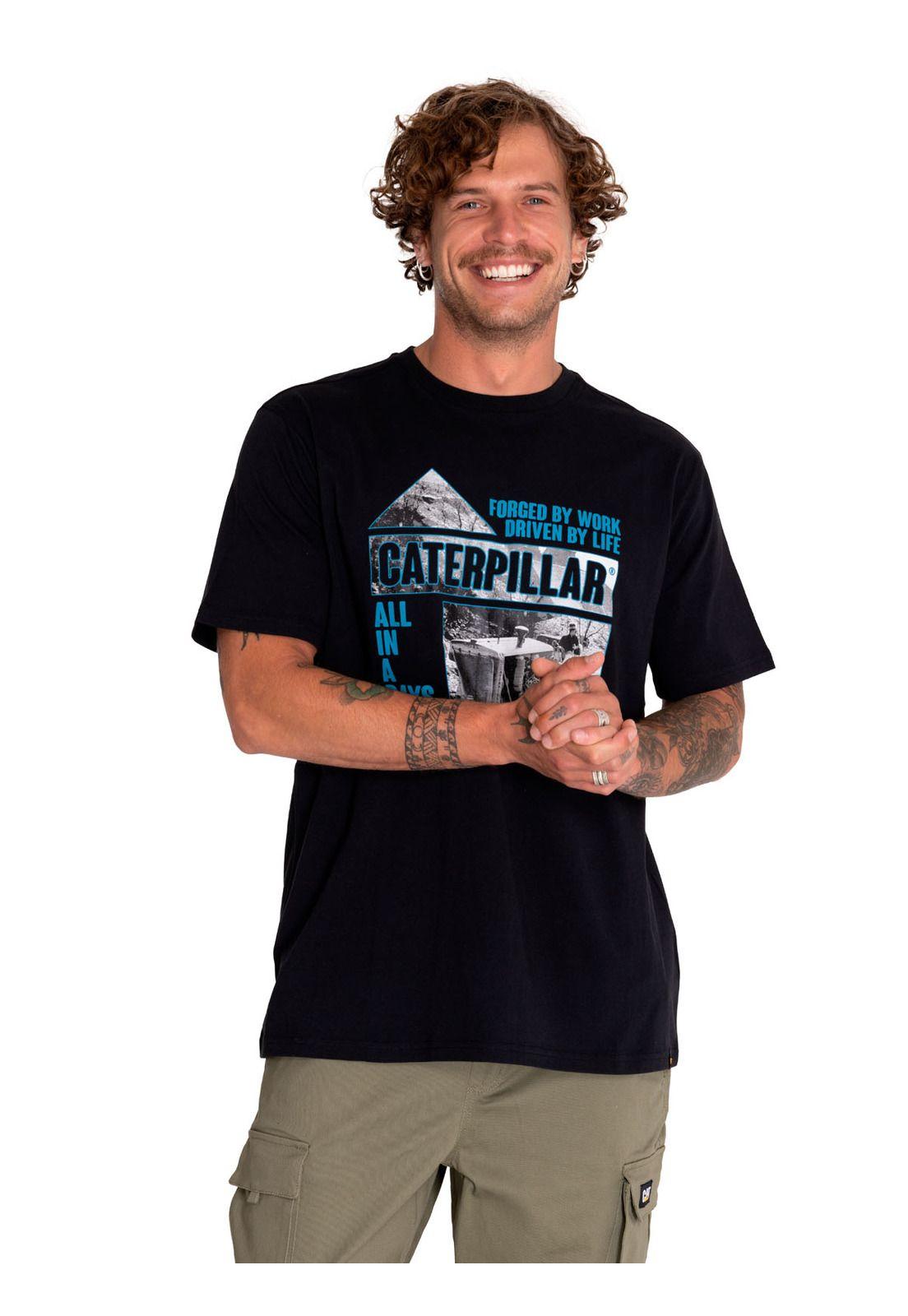 Polera Manga Corta Hombre Photo Graphic Negro-0