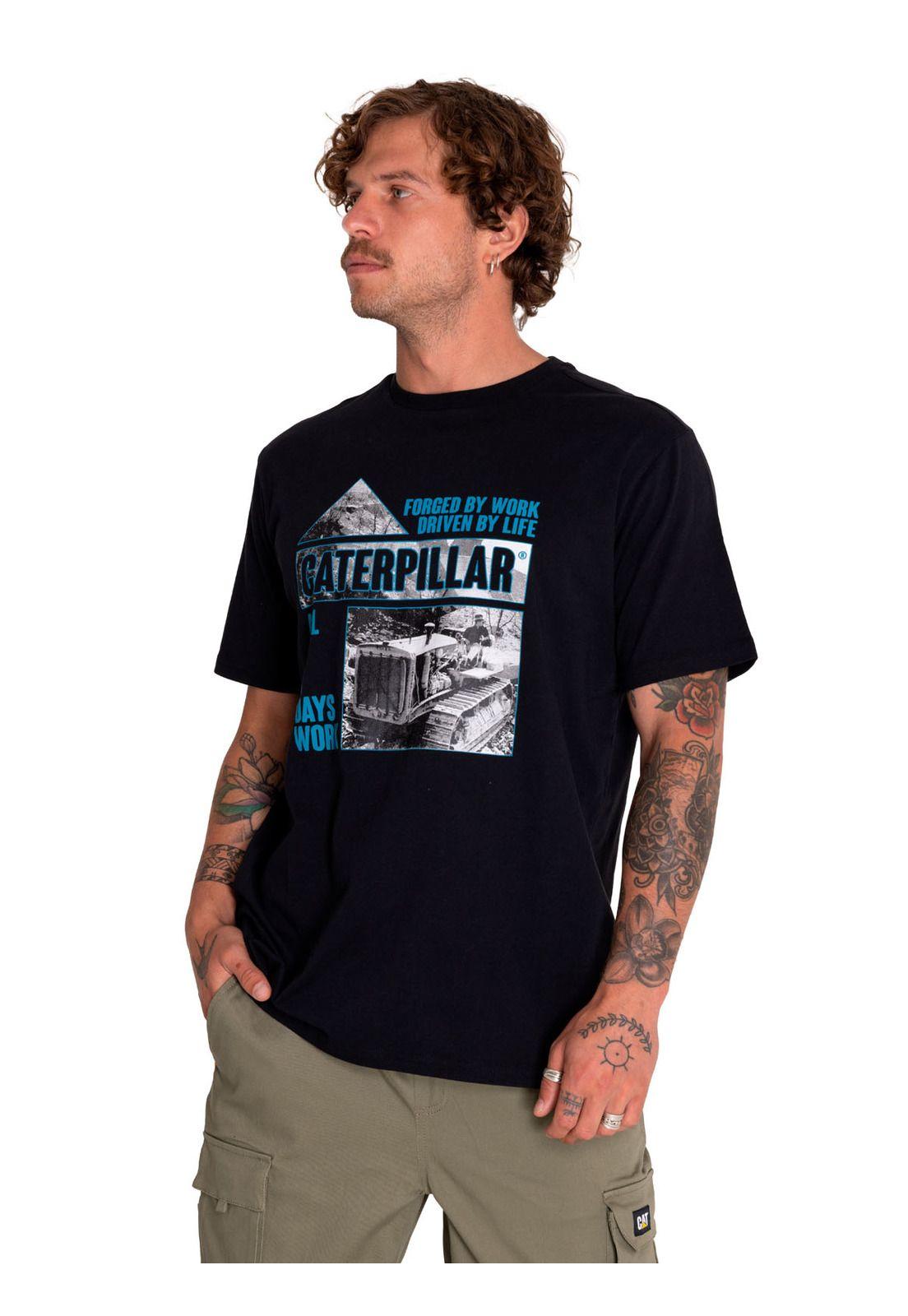 Polera Manga Corta Hombre Photo Graphic Negro-3