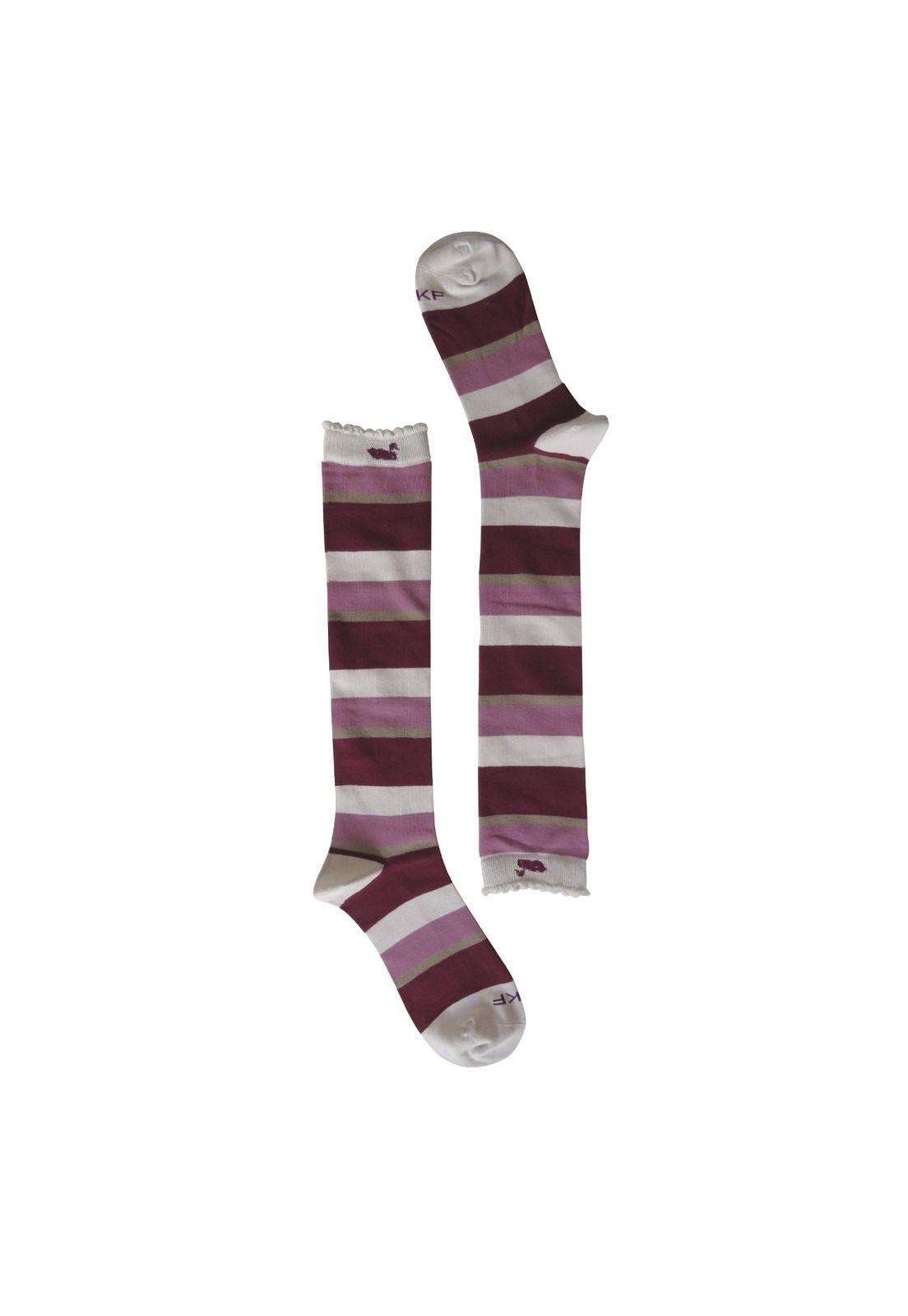 Calcetin Algodón Mujer Lineduc Morado Rockford-0