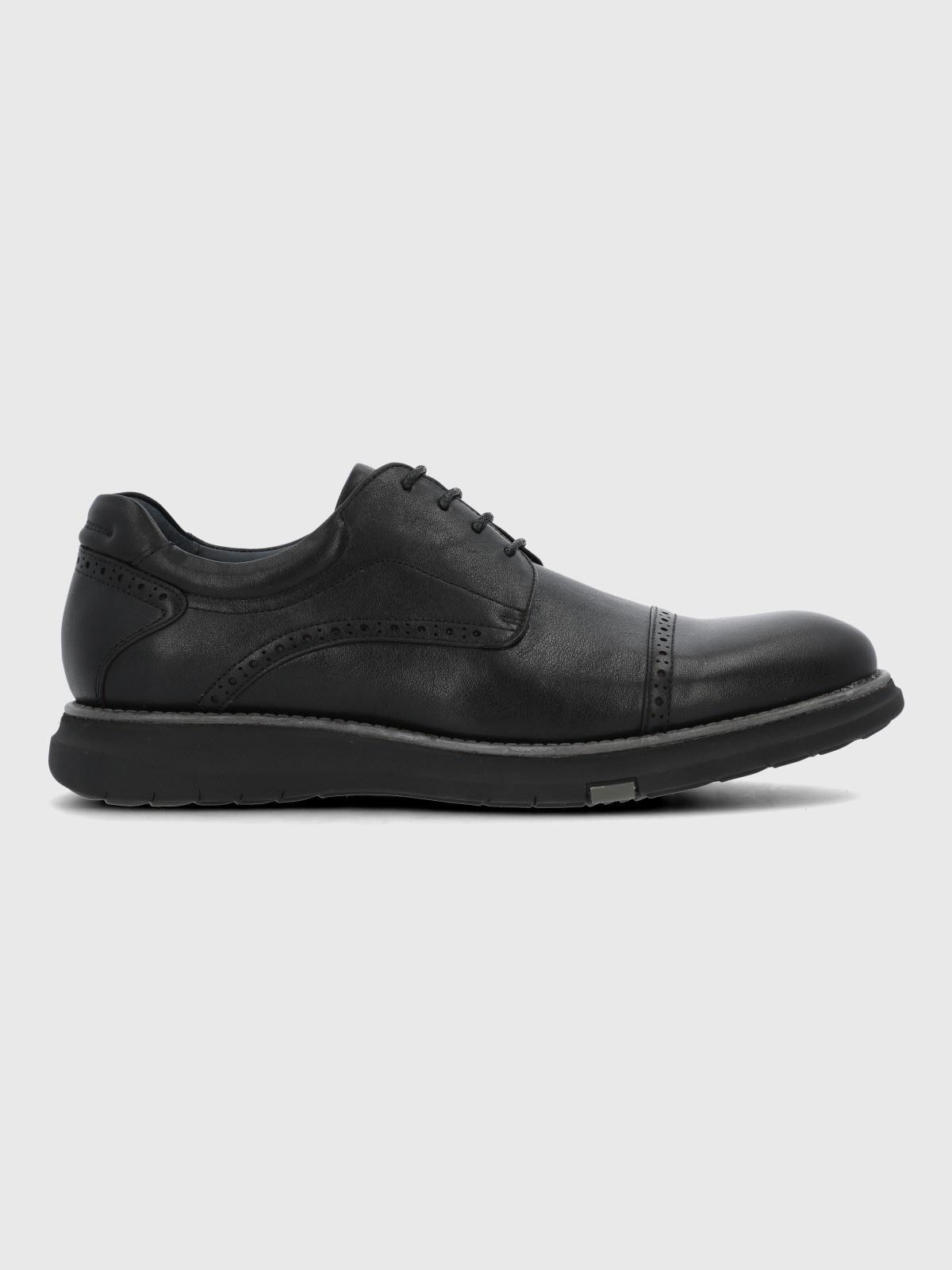 Zapato Cuero Hombre Sequio Negro-1