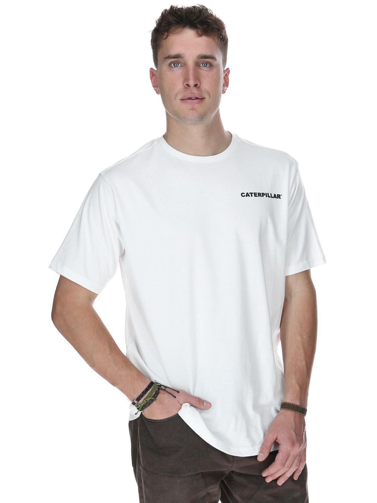 Polera Manga Corta Hombre Cat Id Graphic3 Blanco-0