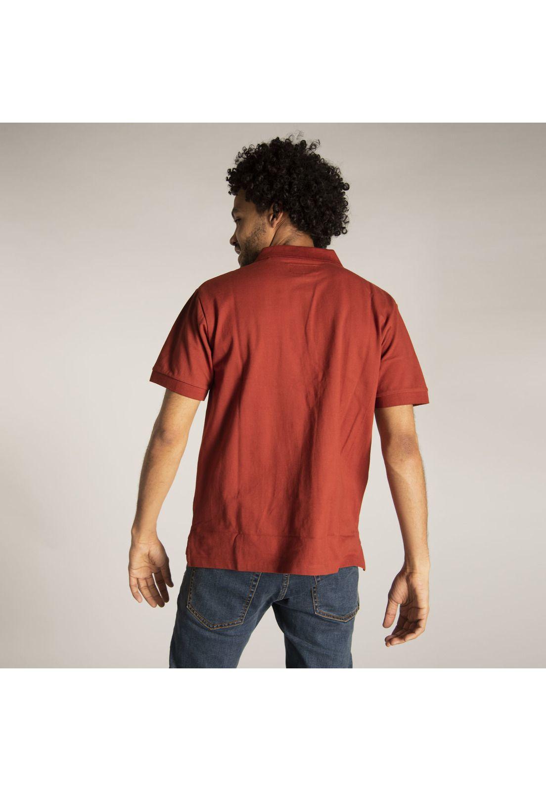Polera M/C Hombre Fdtn Stretch Pique P Café-2