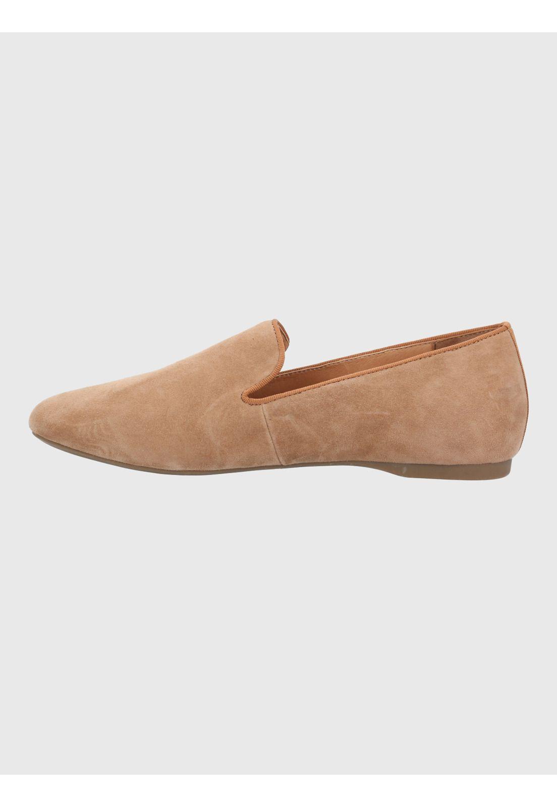 Mocasin Cuero Mujer Oda Café-5