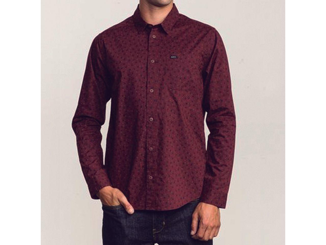 Camisa Manga Larga Vu Print Ls Bordeaux-0