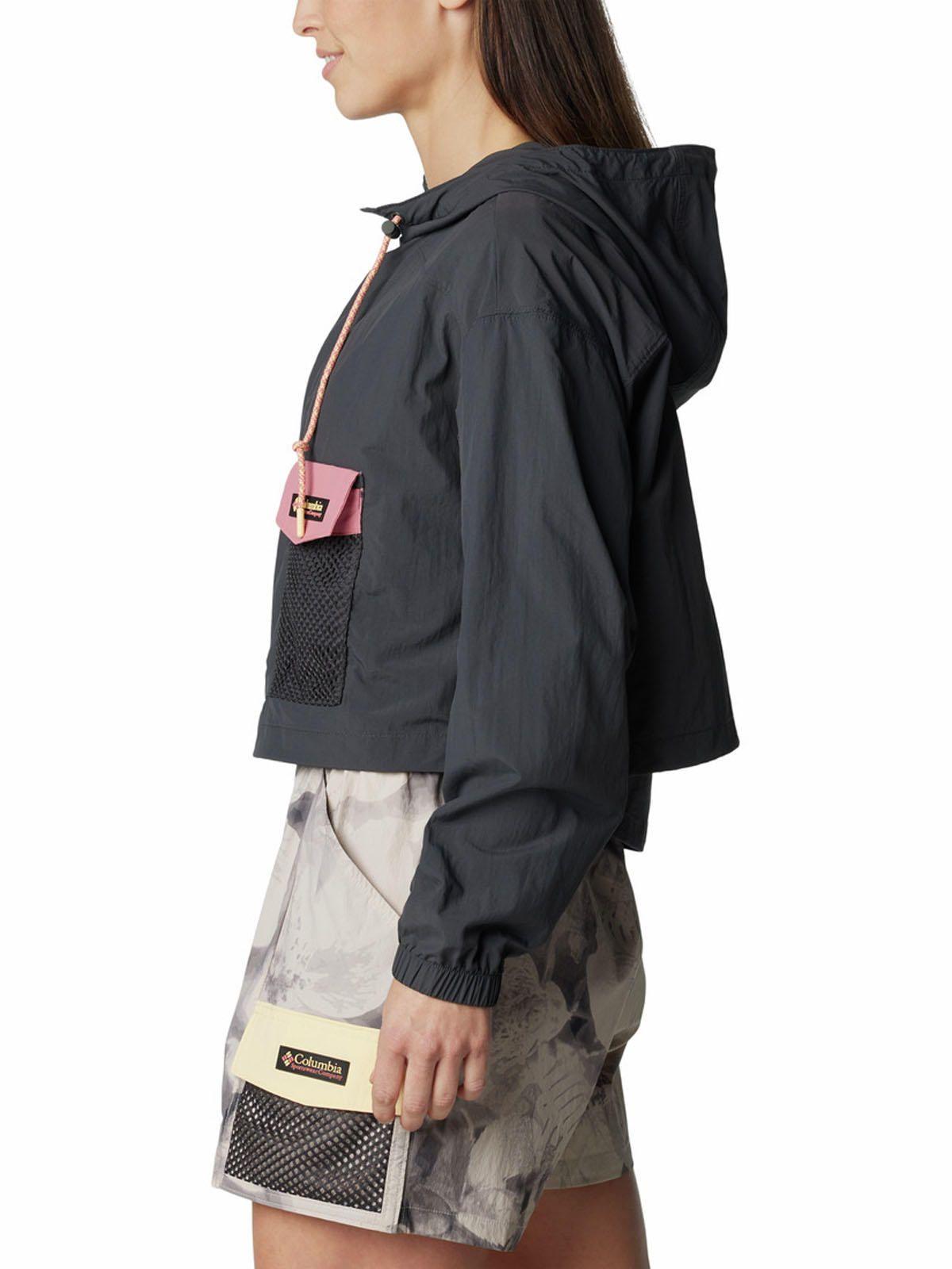 Cortaviento Mujer Painted Peak Cropped Gris-1