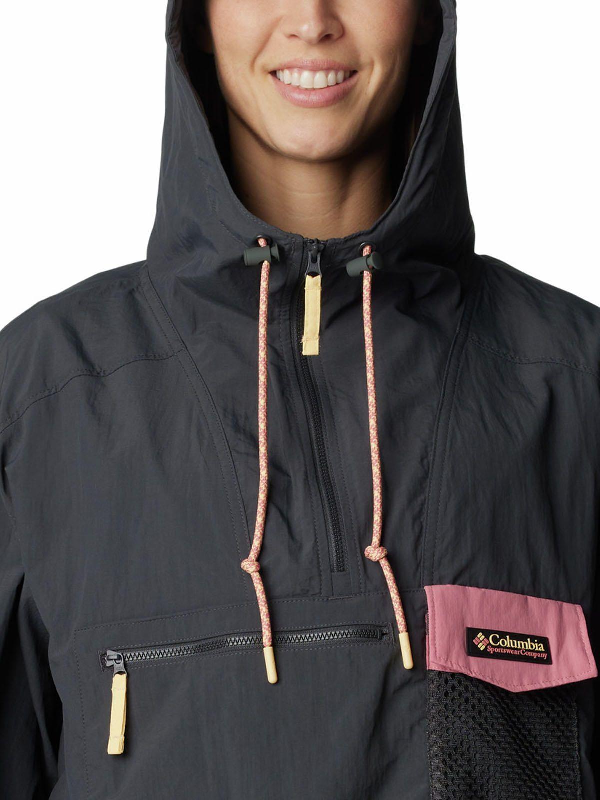 Cortaviento Mujer Painted Peak Cropped Gris-3