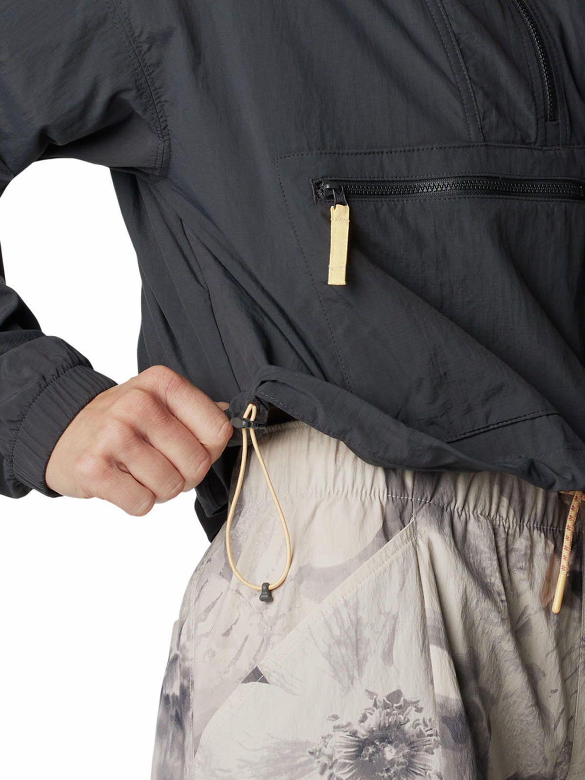 Cortaviento Mujer Painted Peak Cropped Gris-4