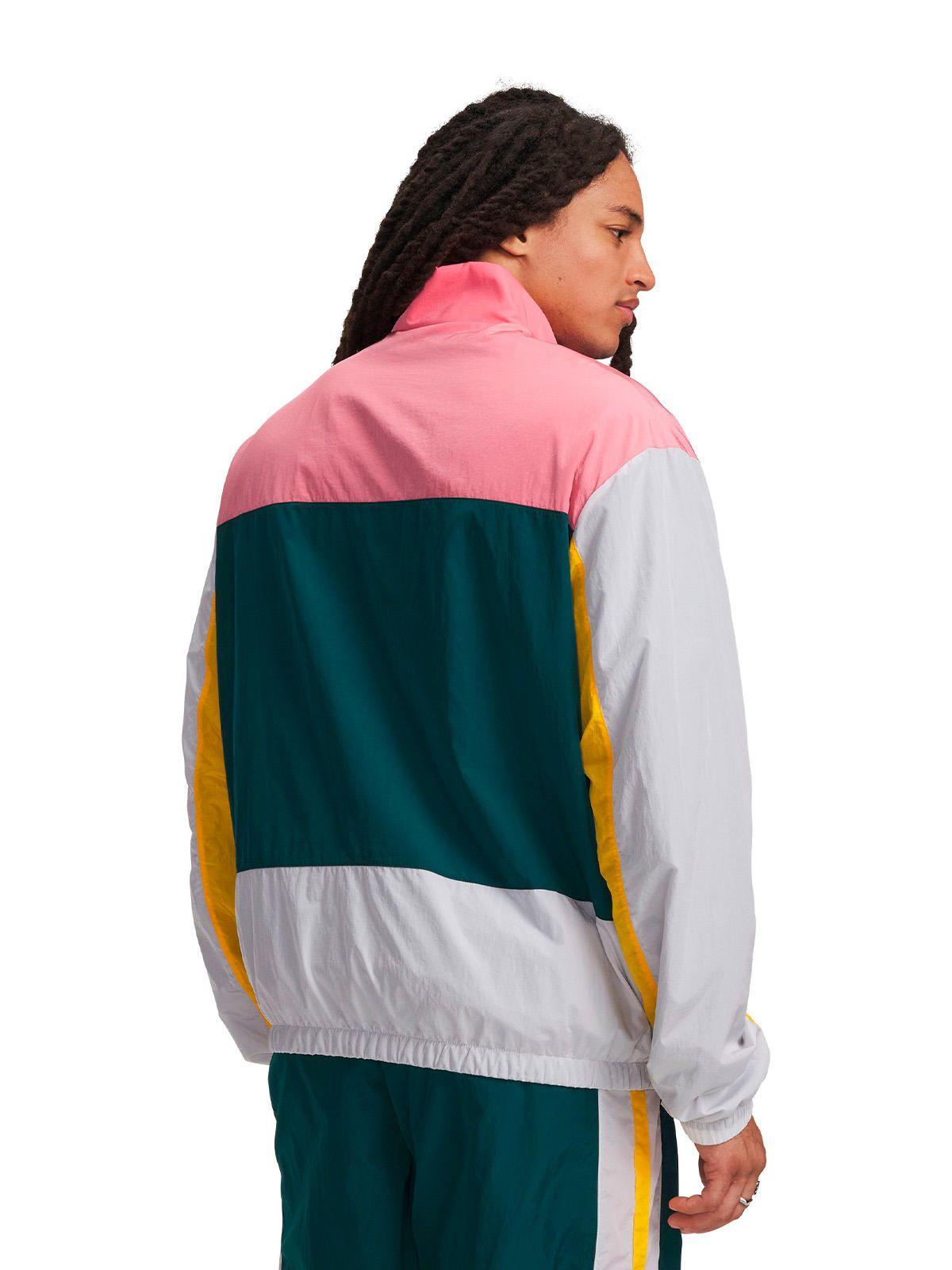 Poleron UA Icon Woven Track Full Zip Rosado Hombre-1