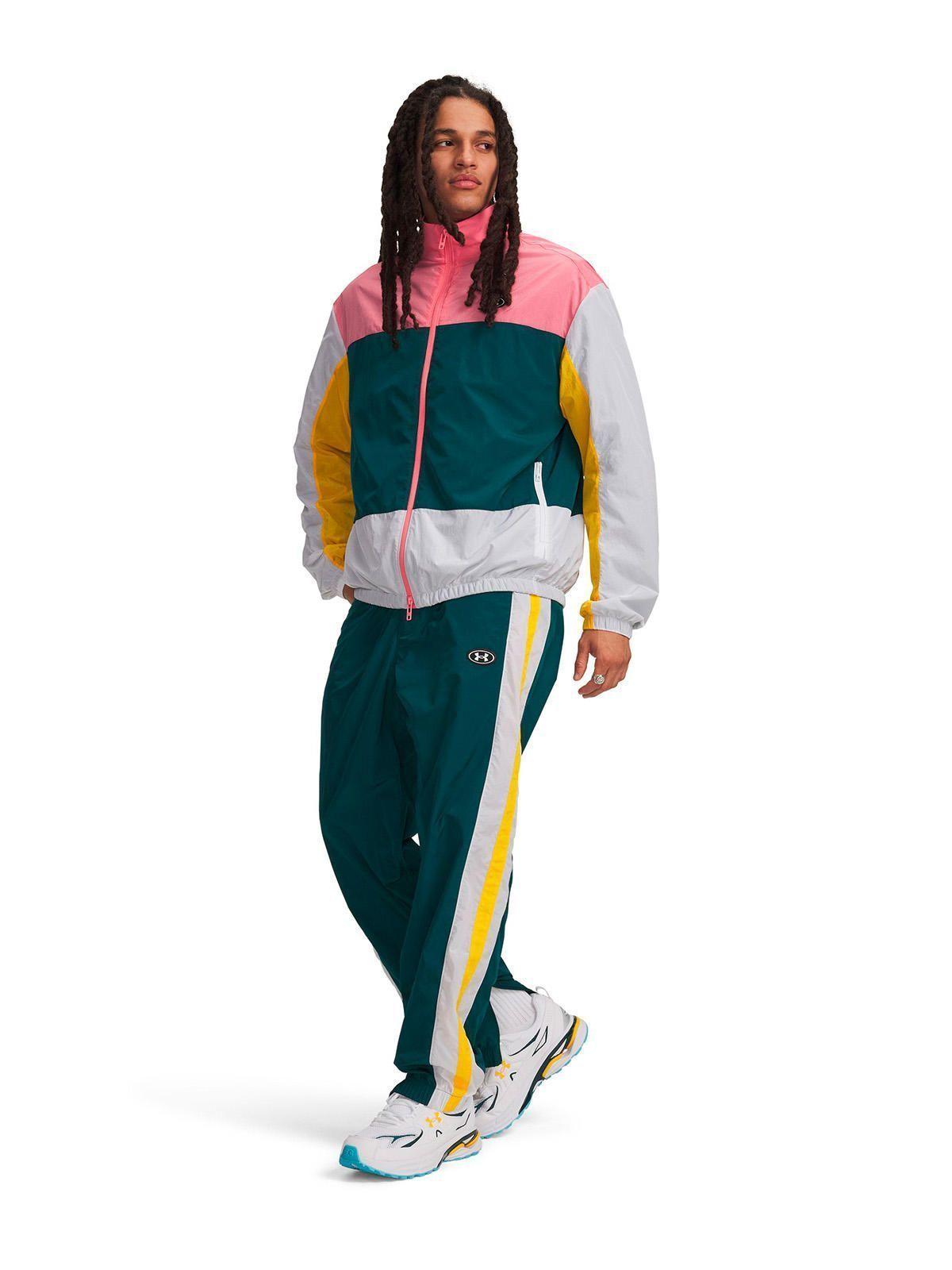 Chaqueta UA Icon Woven Track Full Zip Rosado Hombre-3