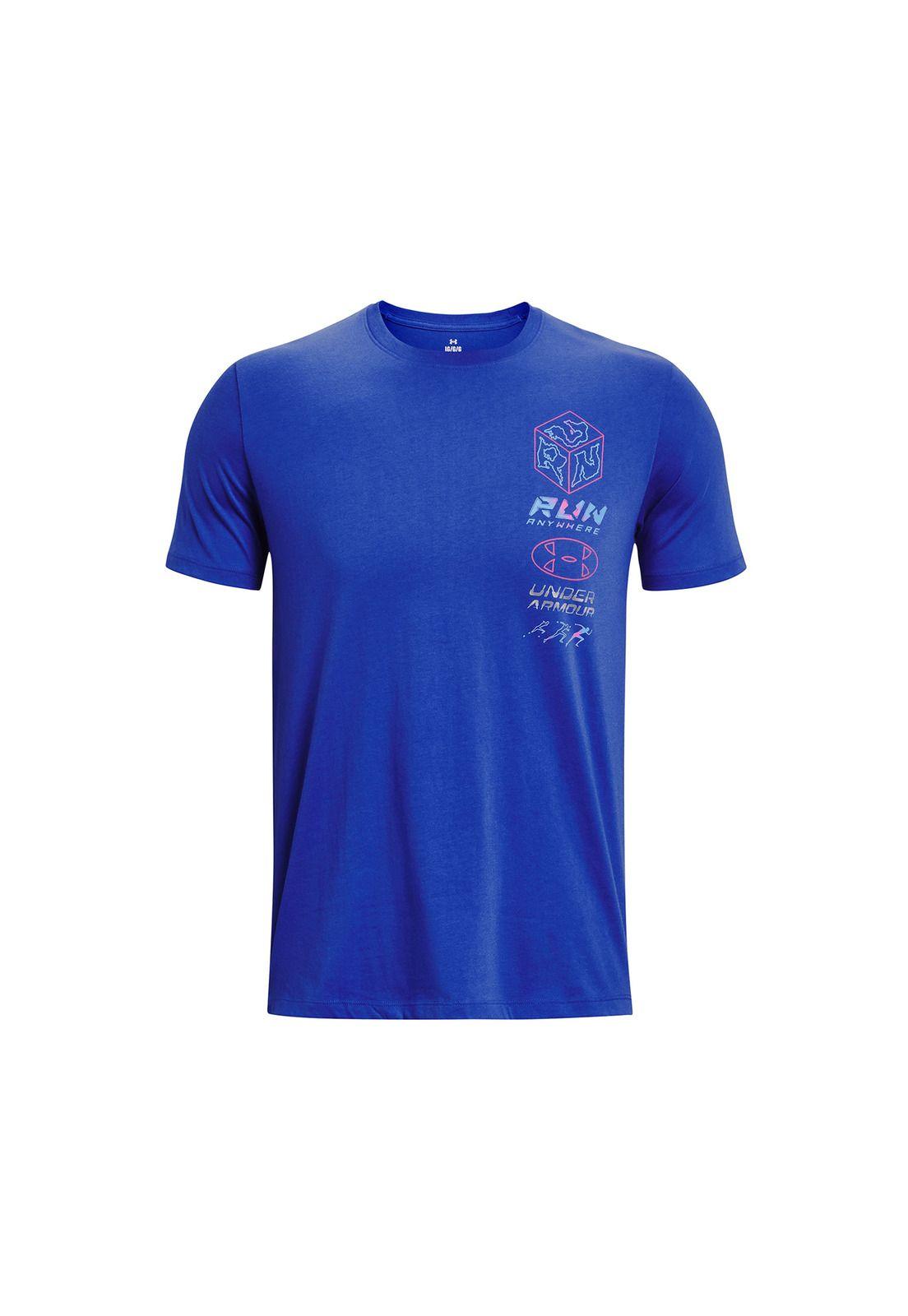 Polera UA Run Anywhere Azul para hombre-0