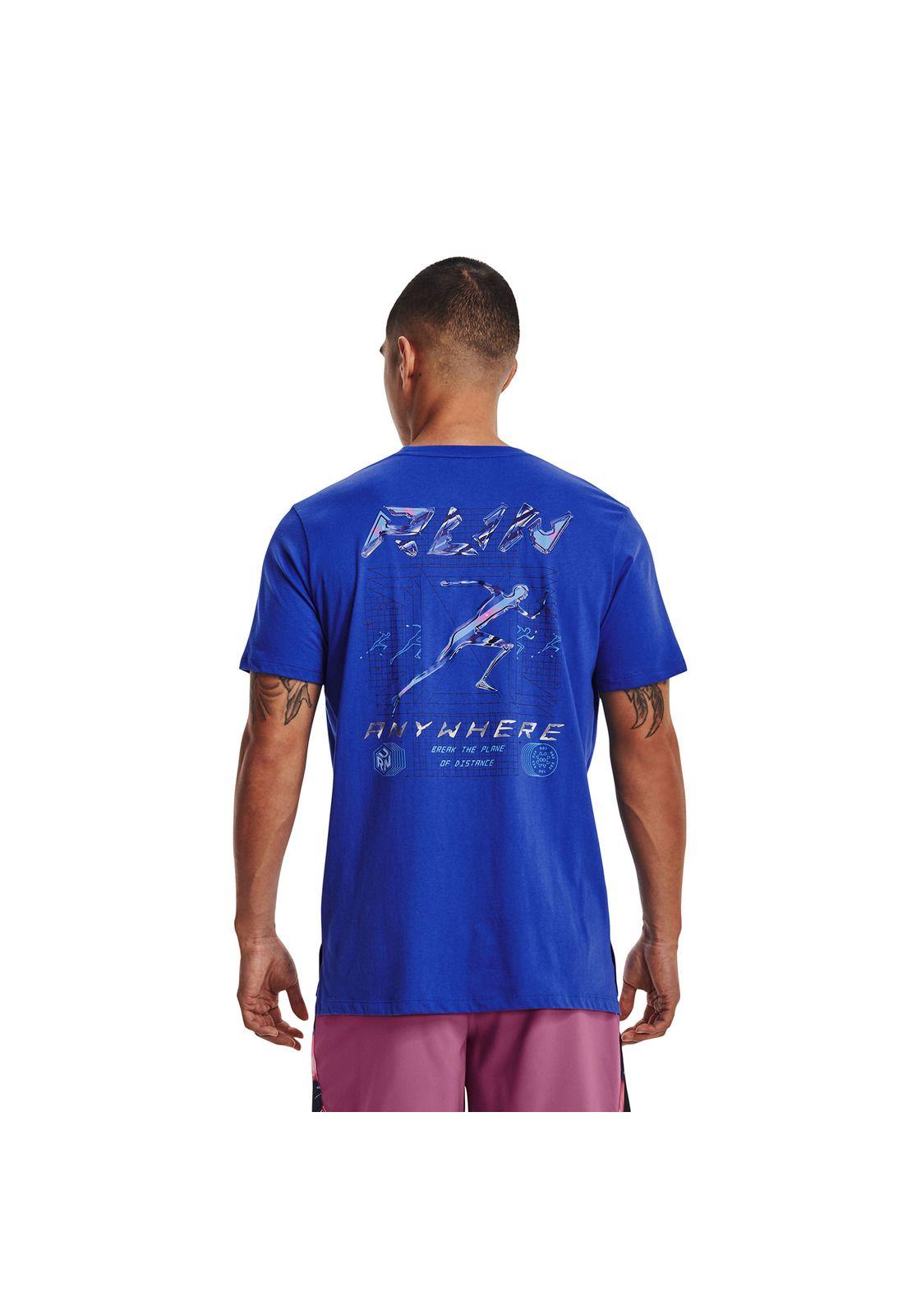 Polera UA Run Anywhere Azul para hombre-4