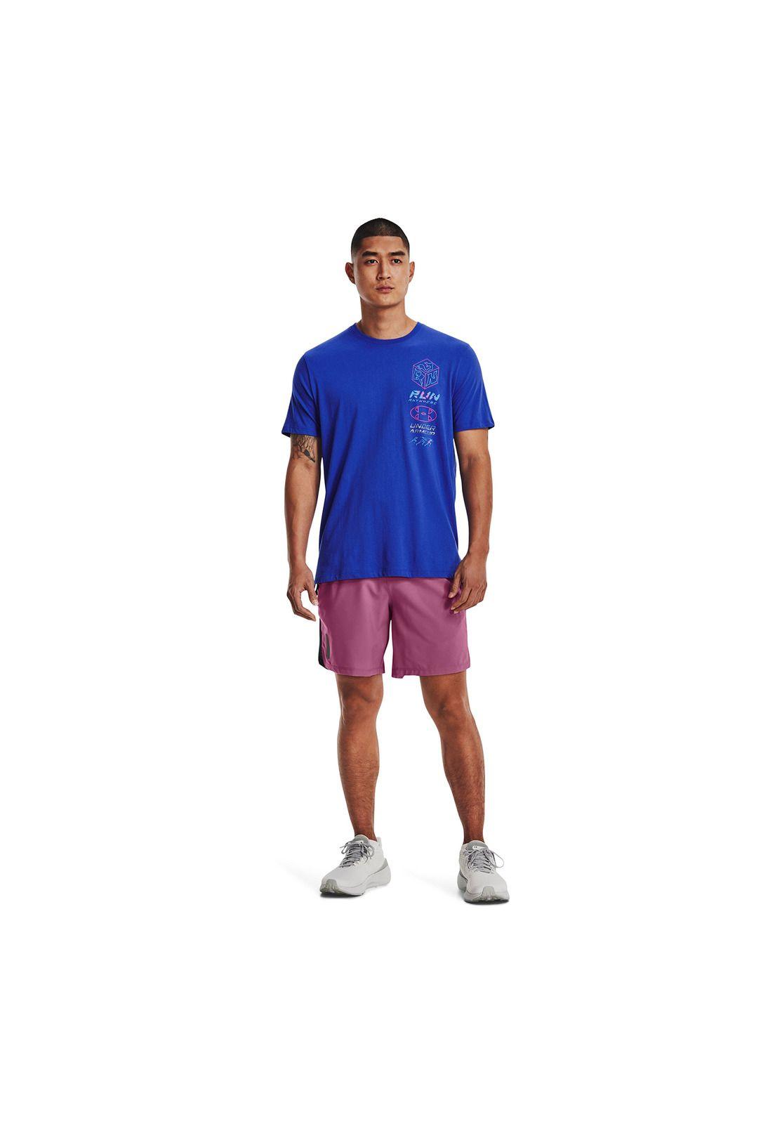 Polera UA Run Anywhere Azul para hombre-5