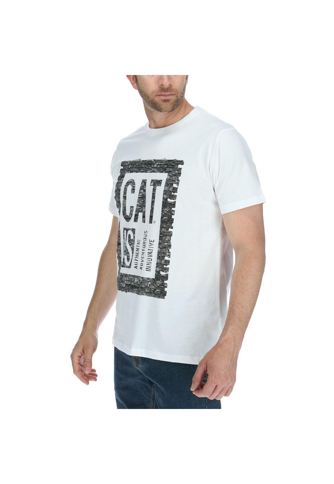 Polera Mc Hombre Cat Is Tee Blanco-1