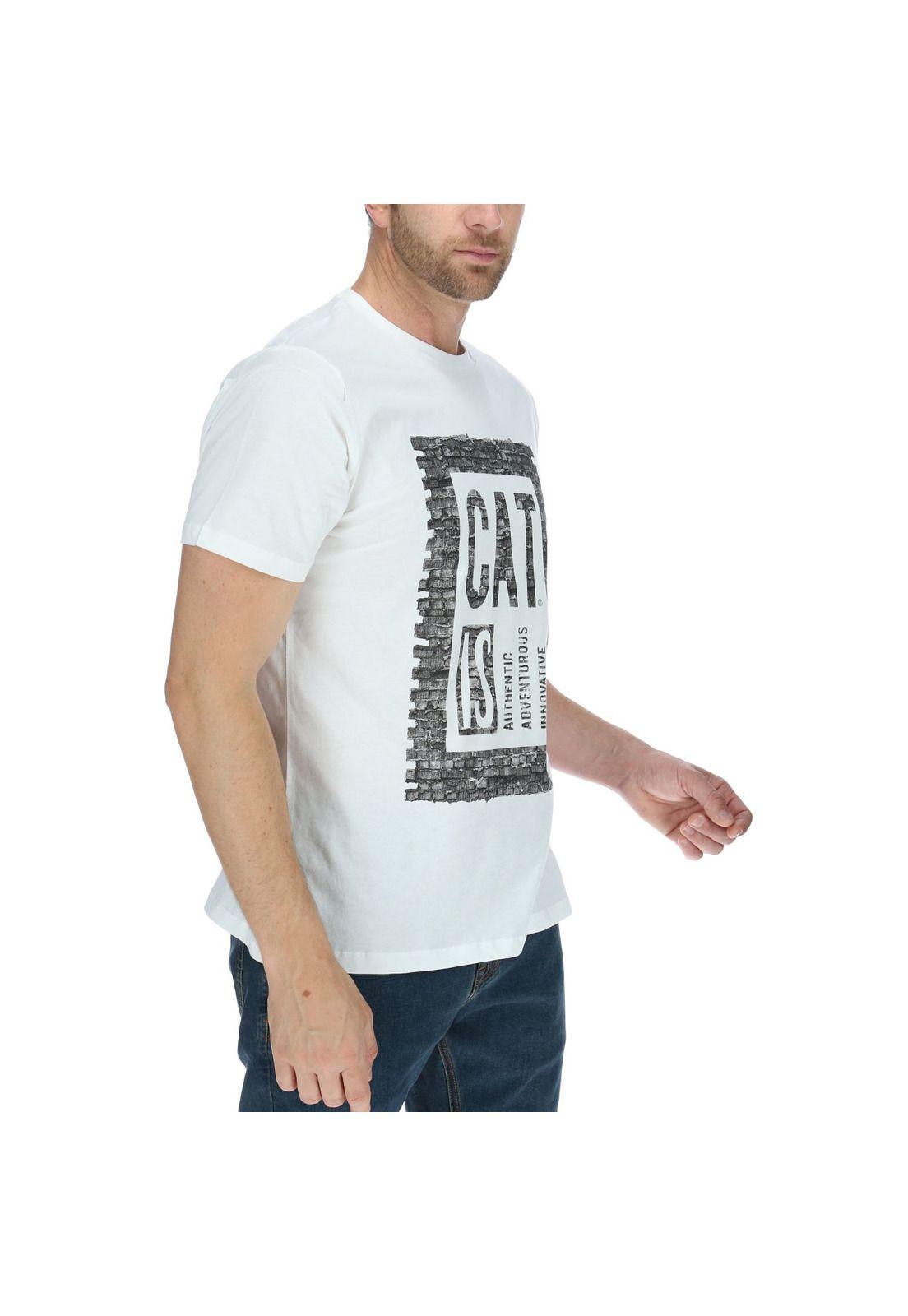 Polera Mc Hombre Cat Is Tee Blanco-3
