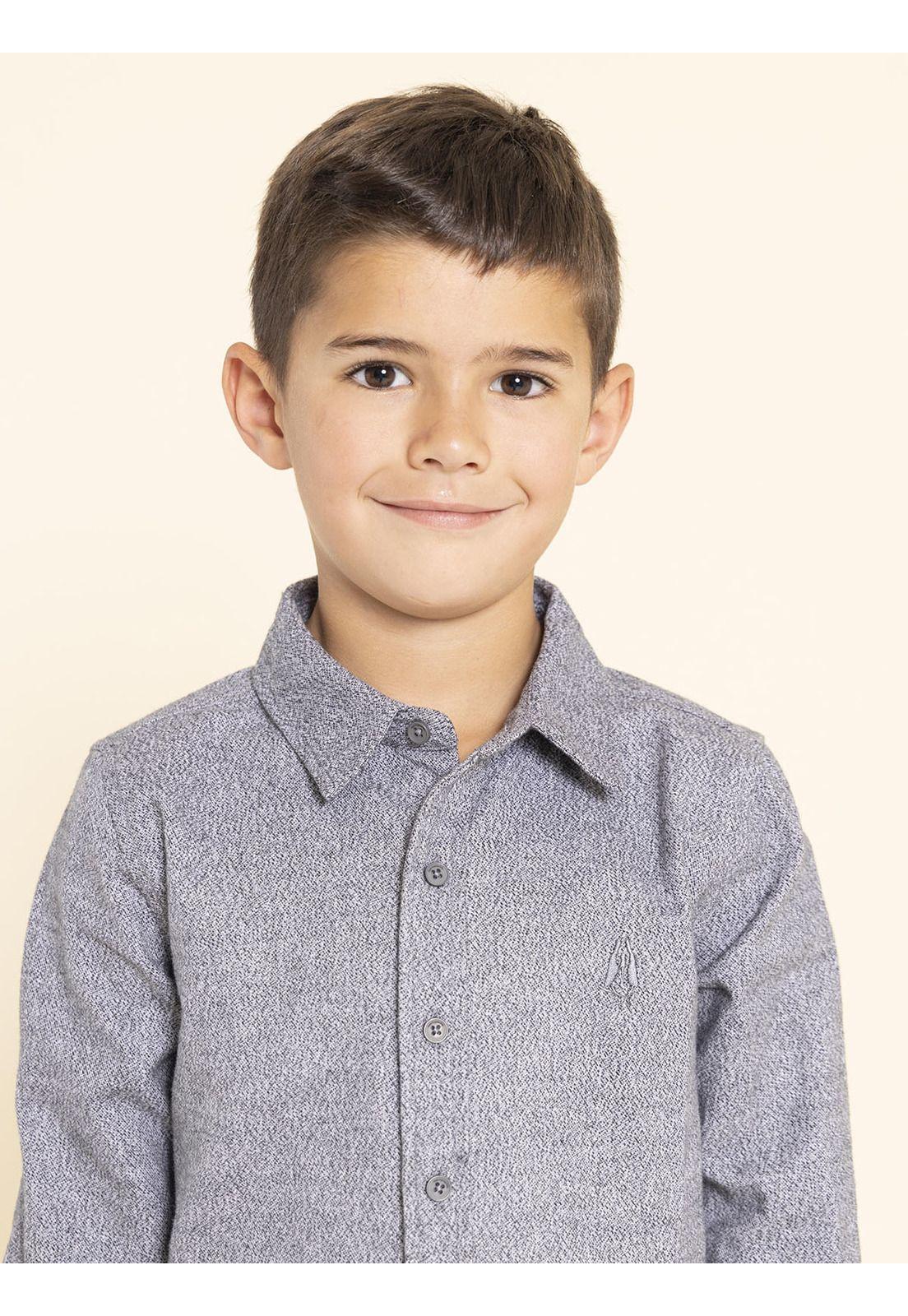 Camisa Manga Larga Tim Niño Gris-3
