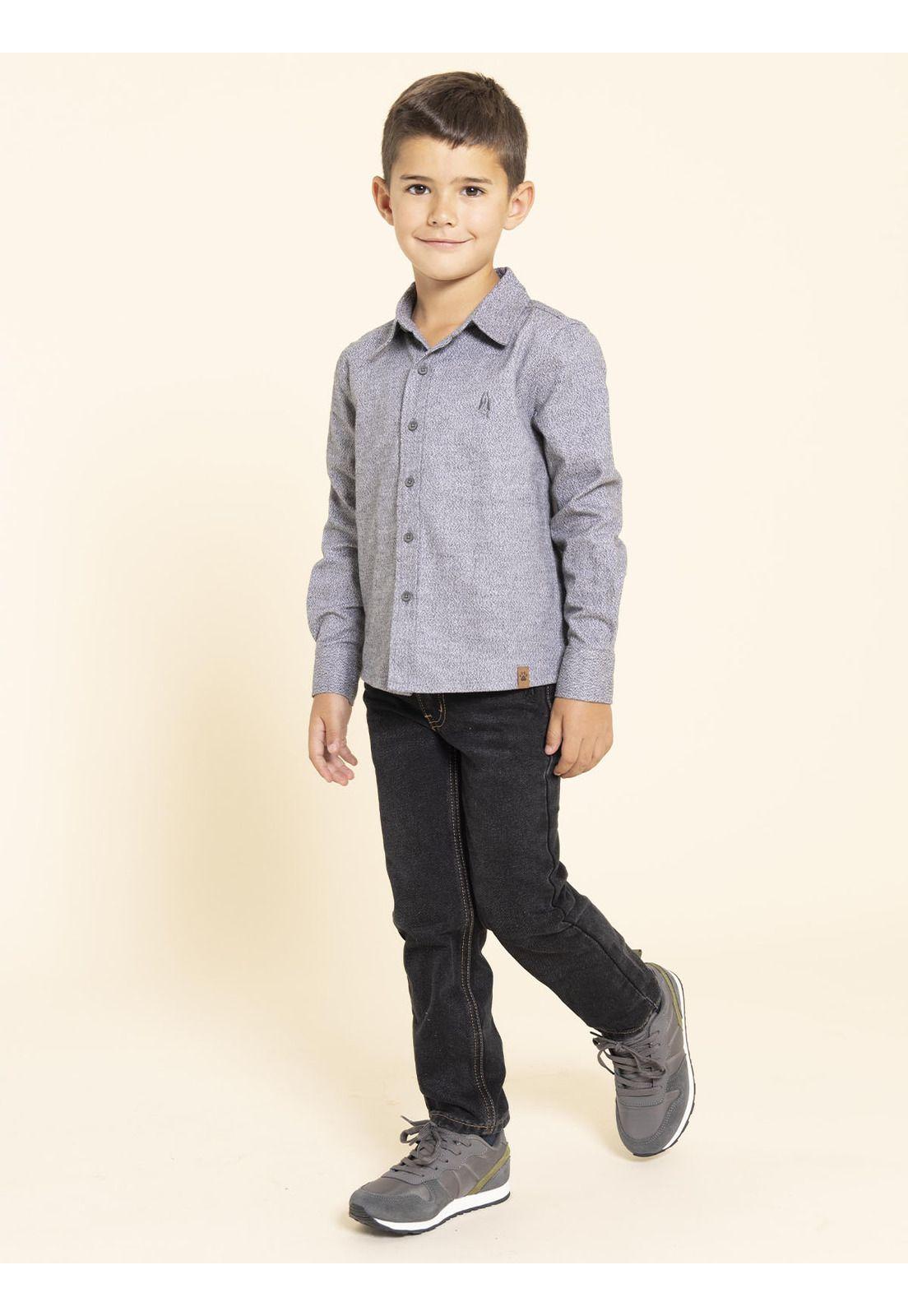 Camisa Manga Larga Tim Niño Gris-4