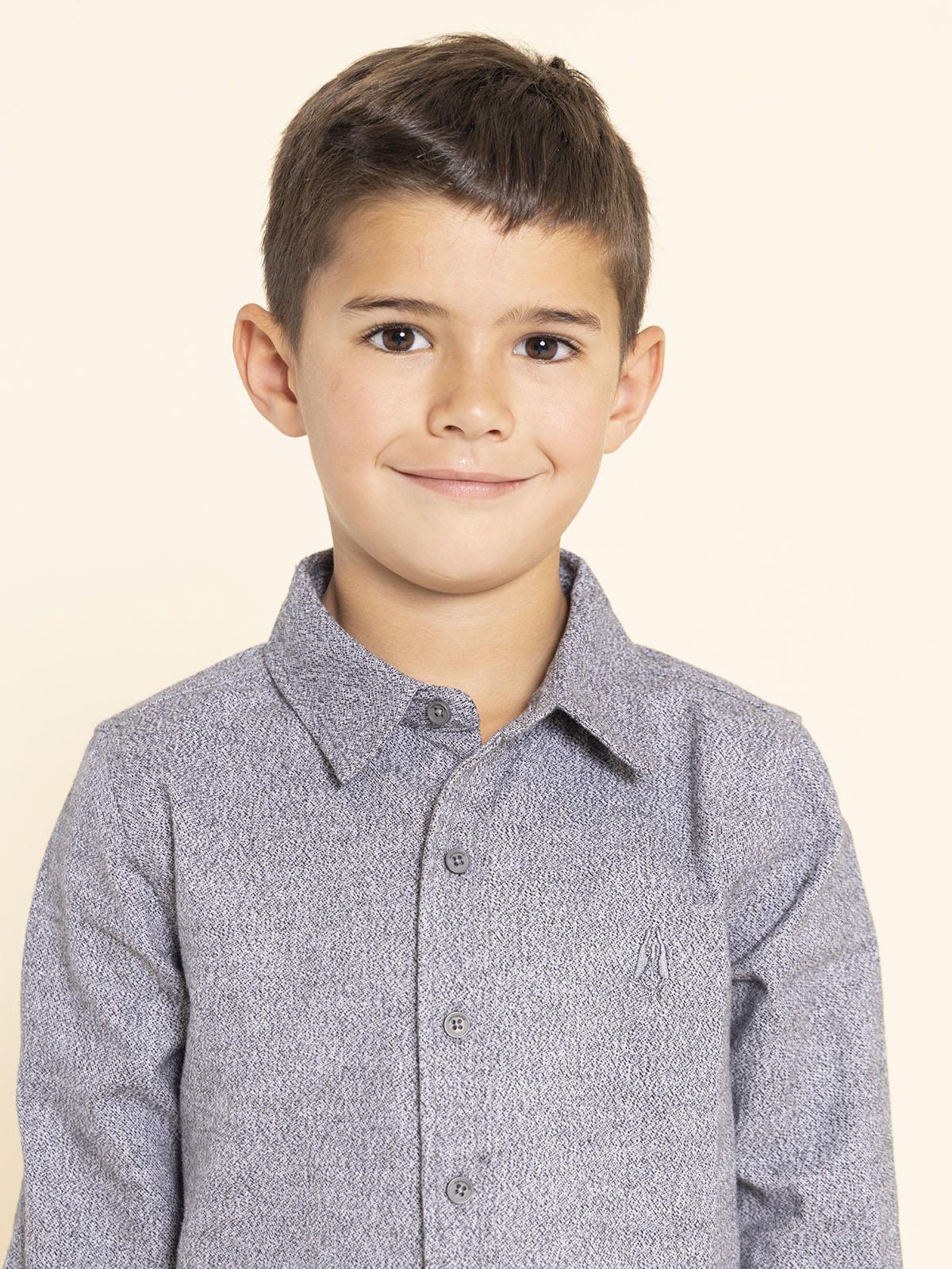 Camisa Manga Larga Tim Niño Gris-3