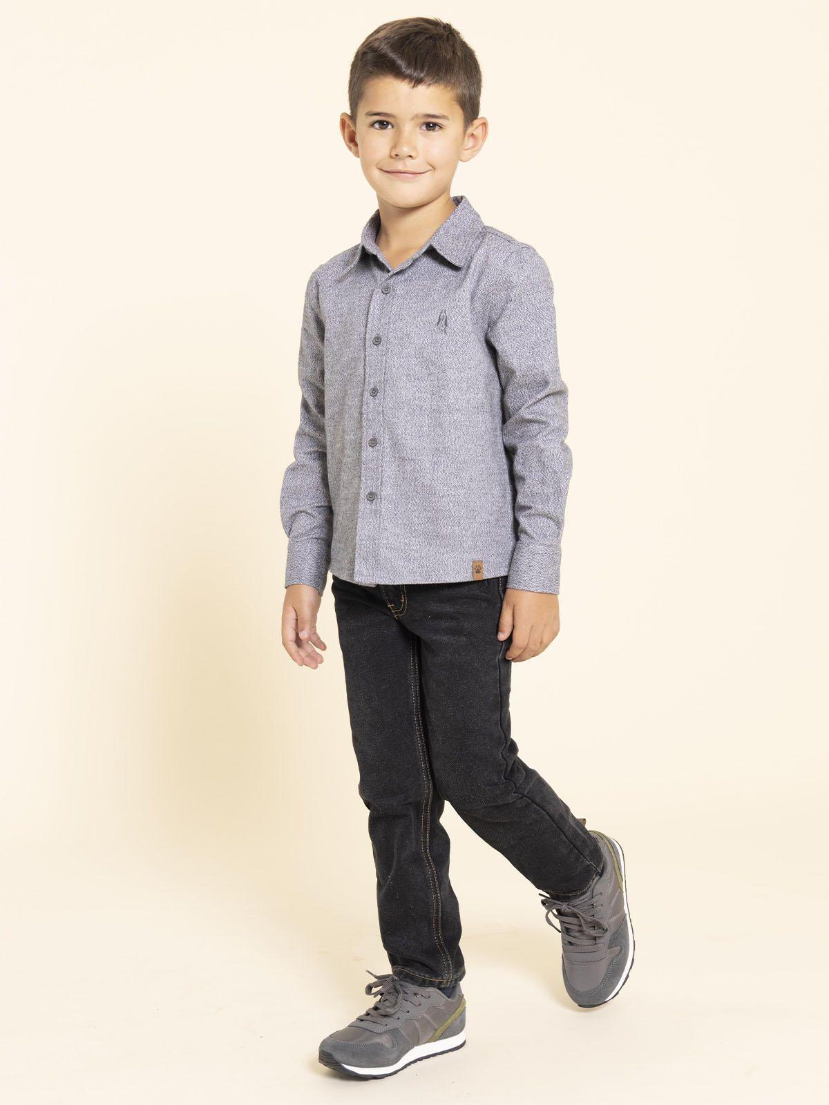 Camisa Manga Larga Tim Niño Gris-4