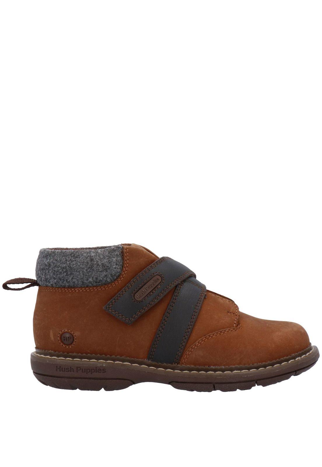 Botin Cuero Niño New Run Ii Café-1
