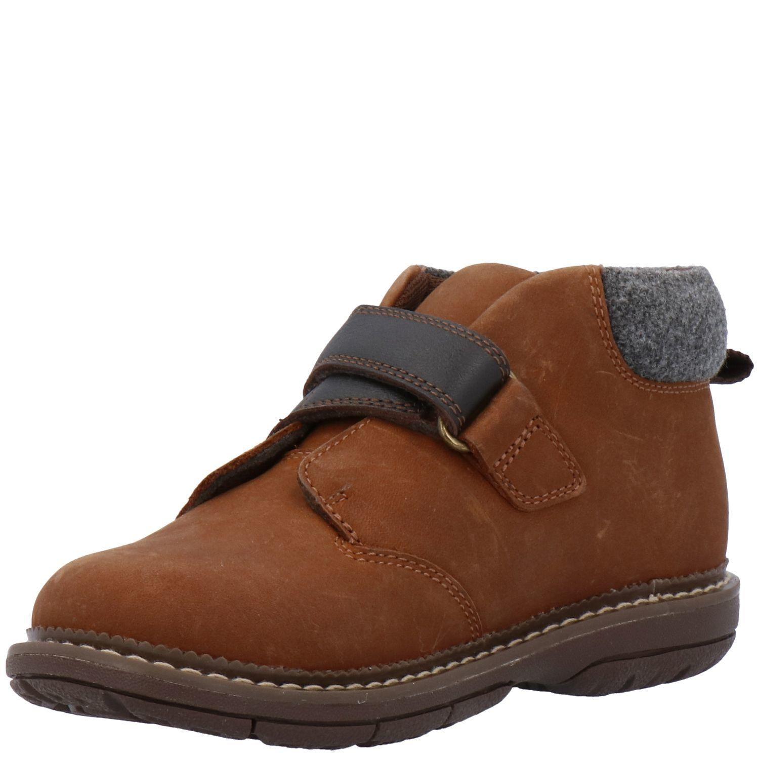 Botin Cuero Niño New Run Ii Café-3