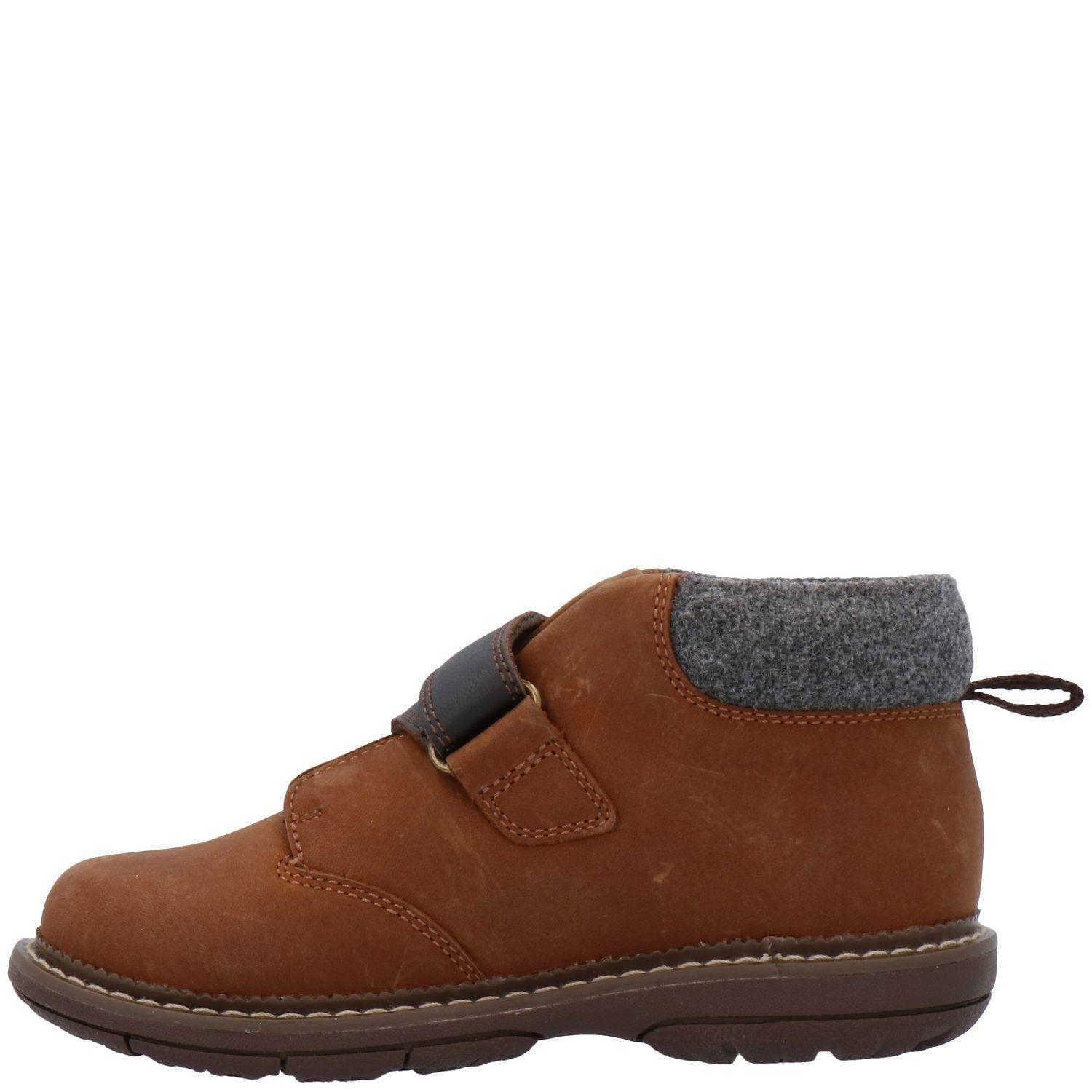 Botin Cuero Niño New Run Ii Café-4