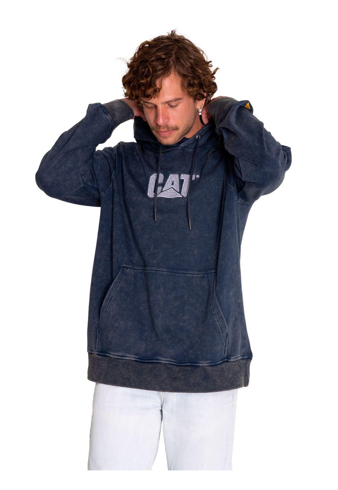 Polerón Hombre Heritage Embroidered Hoodie Azul-1