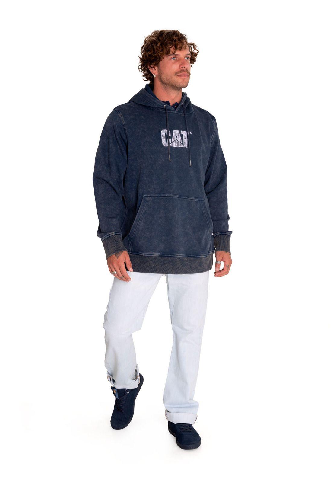 Polerón Hombre Heritage Embroidered Hoodie Azul-5