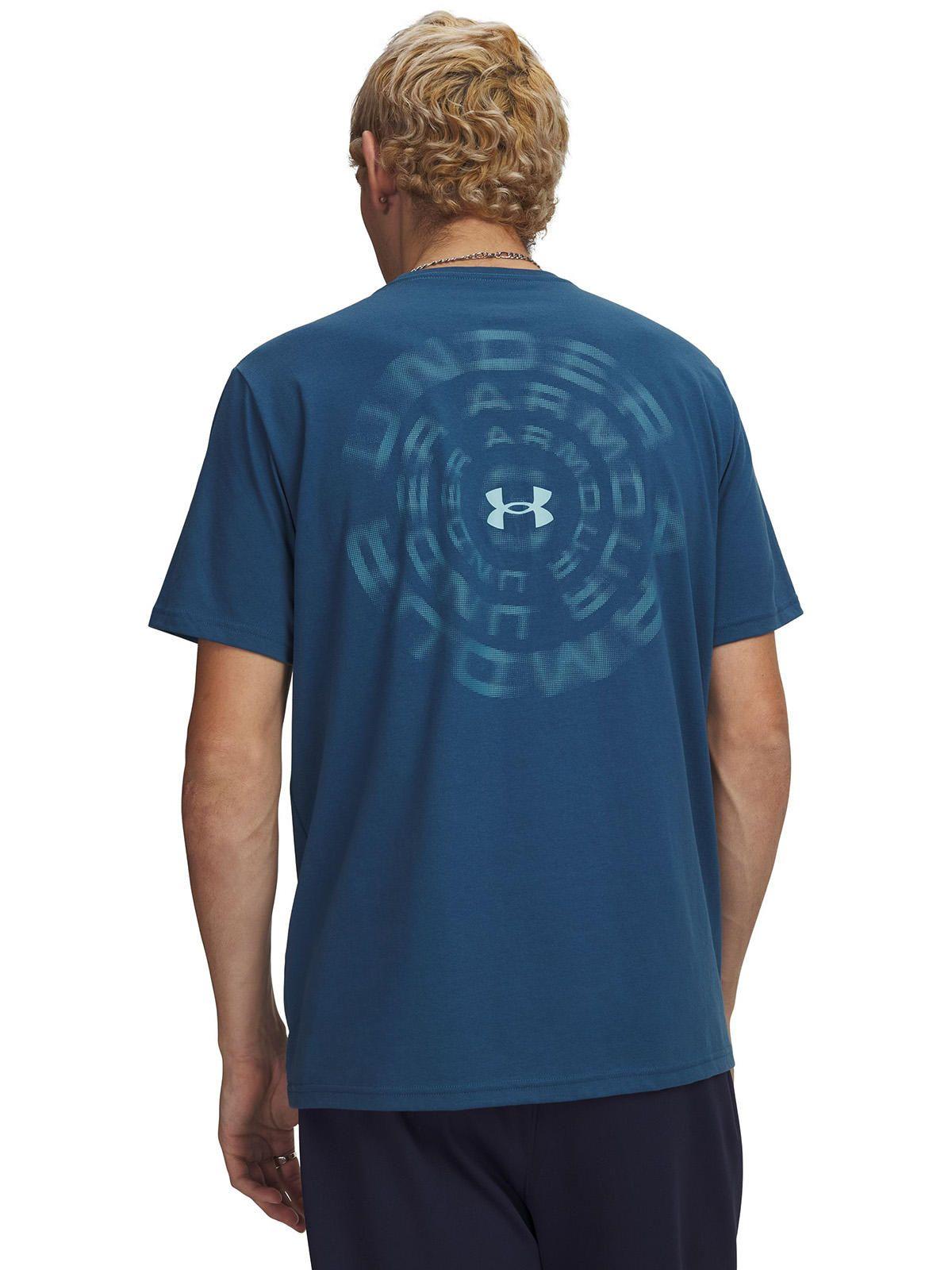 Polera M/C Azul Hombre Blur Wordmark Ss-1