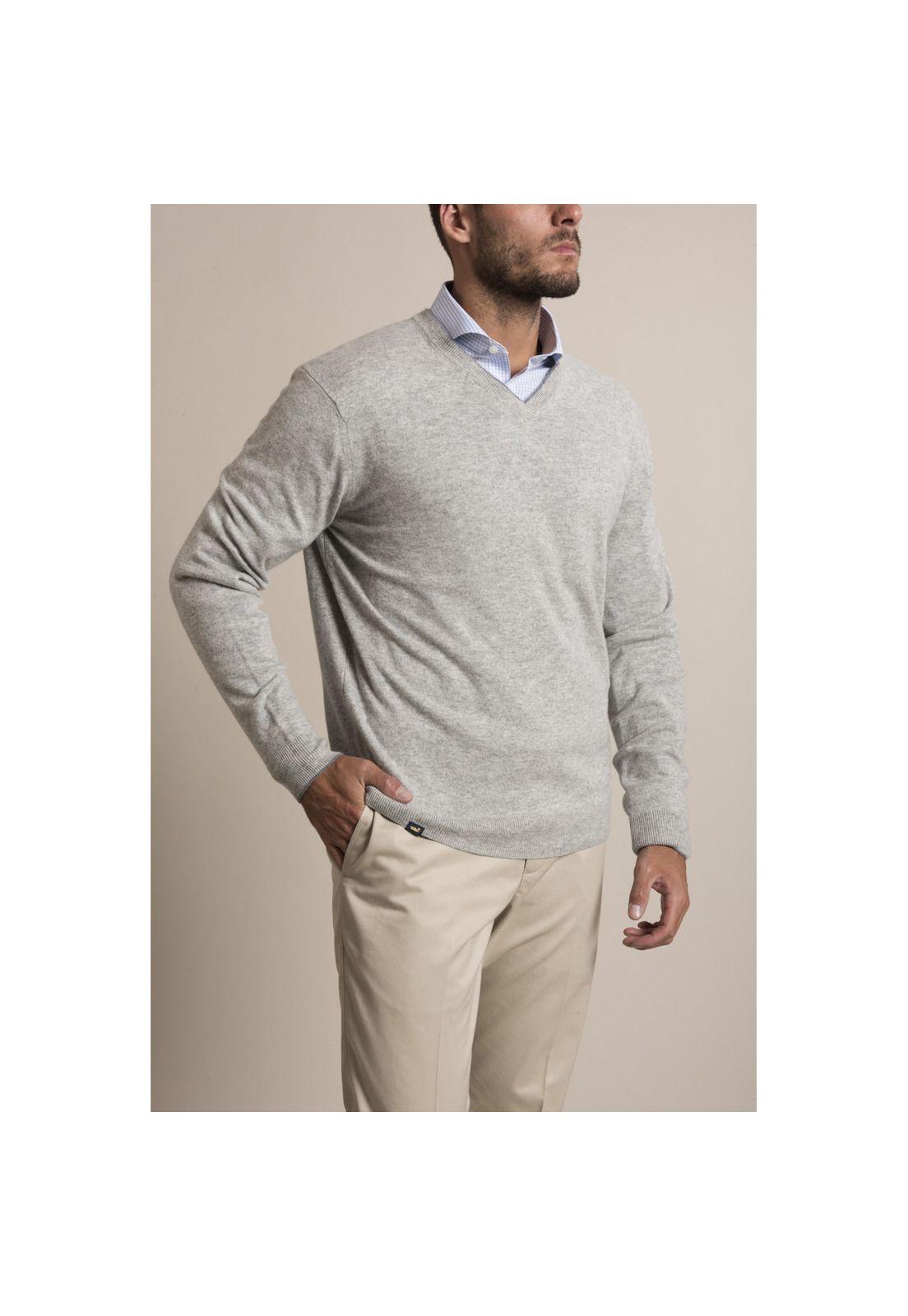 Sweater Cashmere Rockford Gris-1