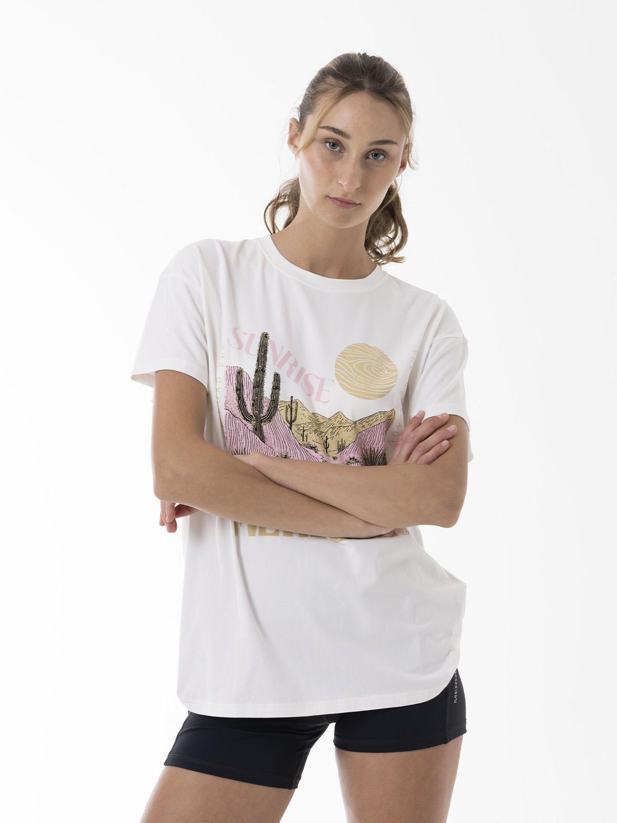 Polera Manga Corta Mujer Bigprint Bamboo Blanco-3