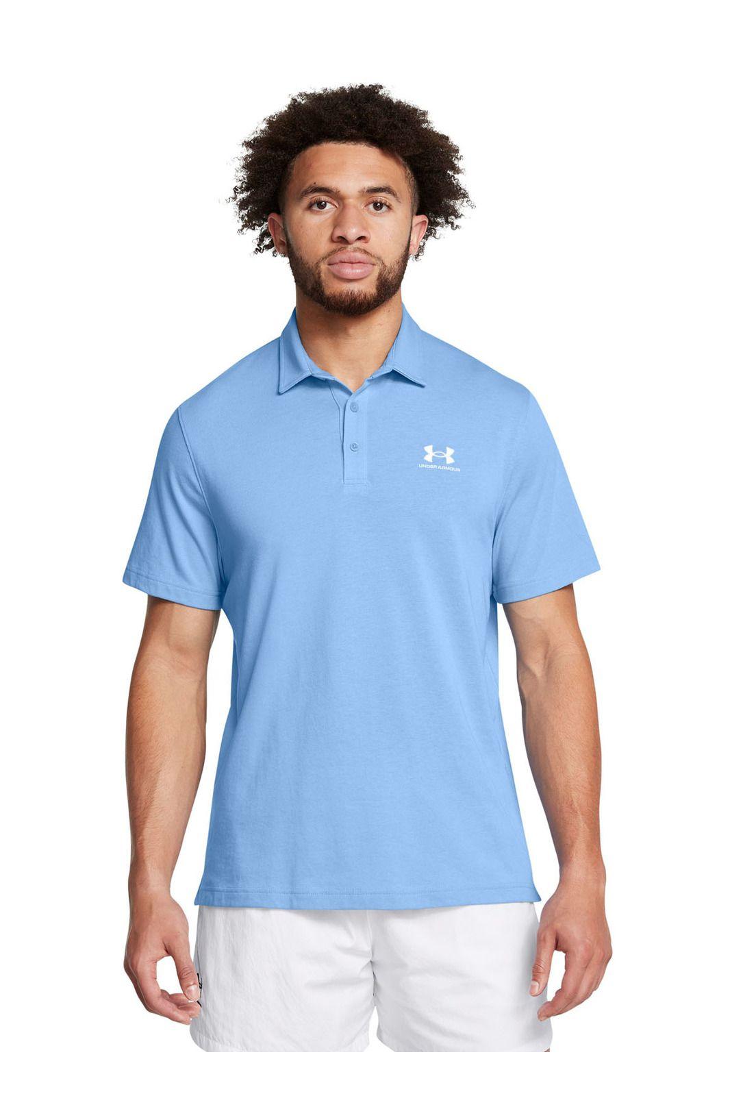 Polo UA Icon para hombre Azul-3
