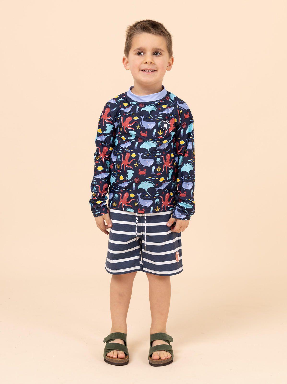 Traje de Baño Niño Lucka Azul-3