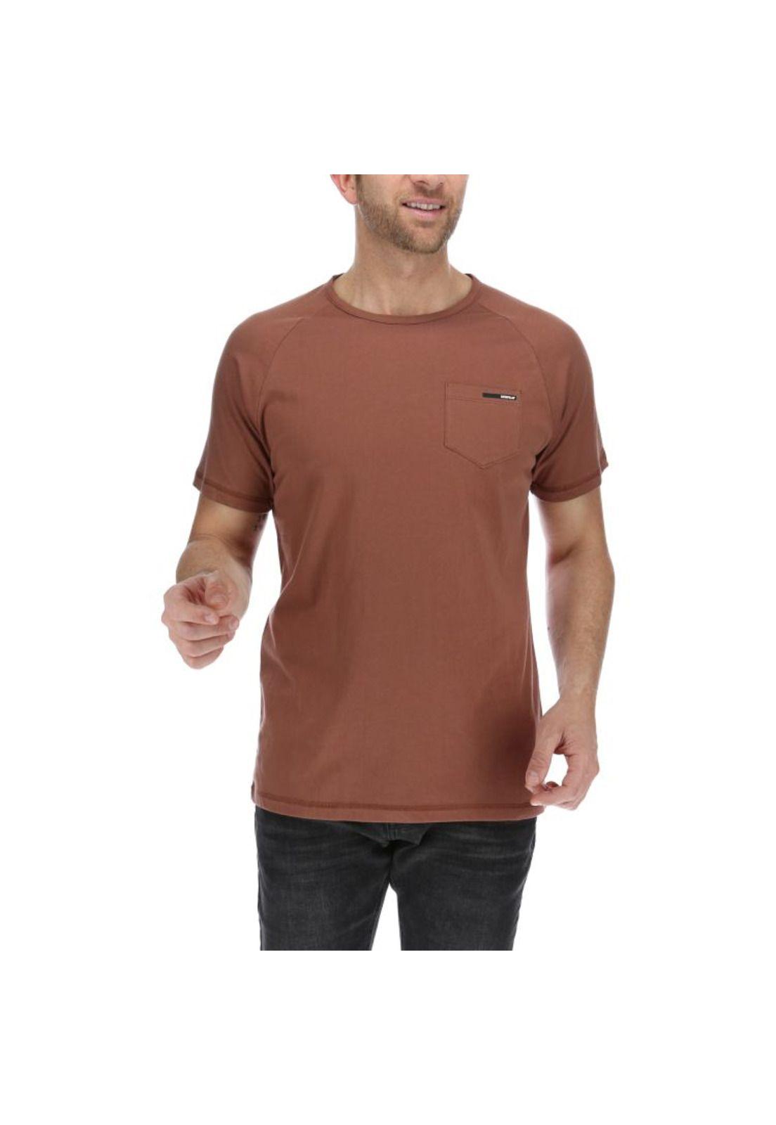 Polera Mc Hombre Contech Logo Tee Marrón-0