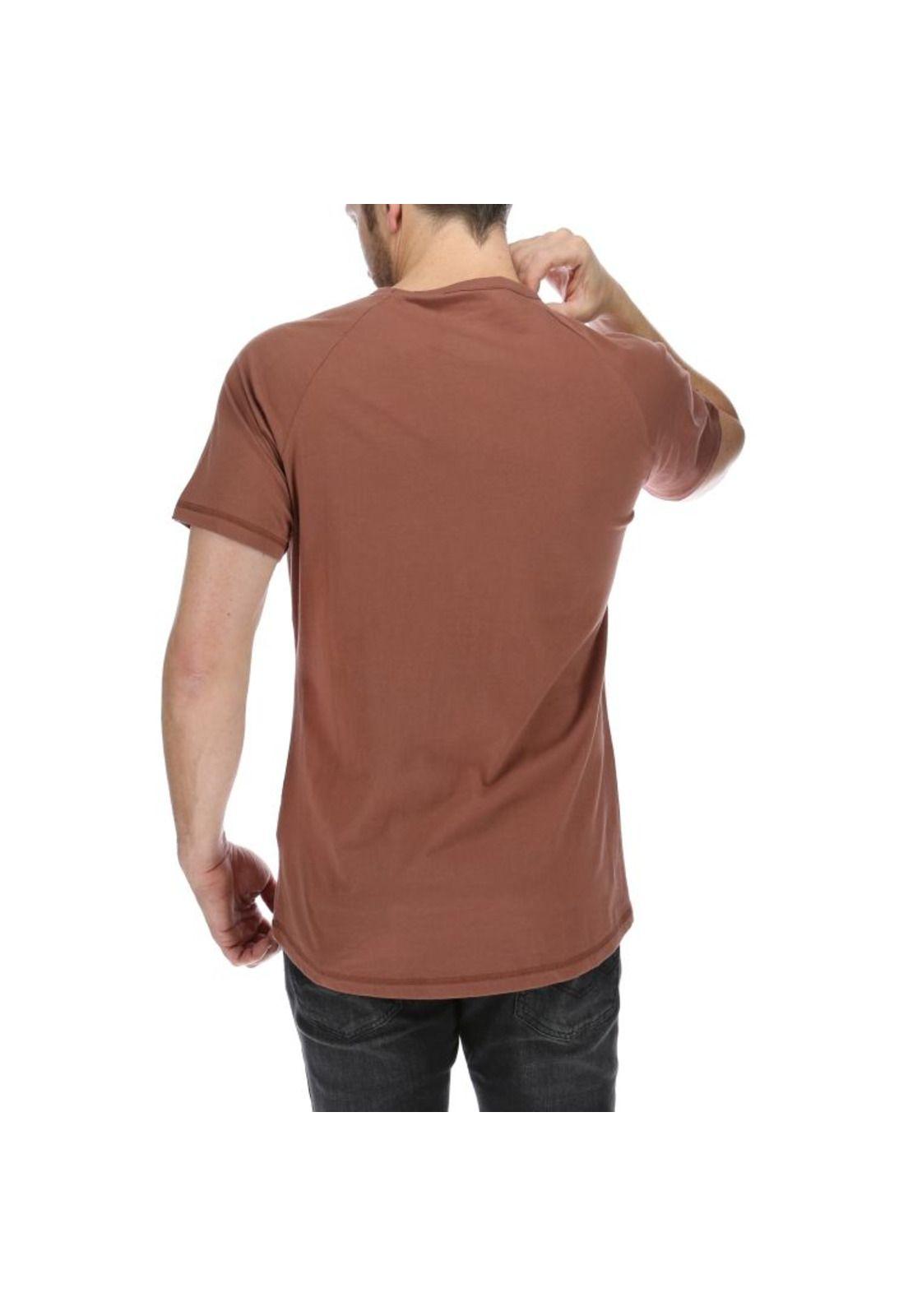 Polera Mc Hombre Contech Logo Tee Marrón-2