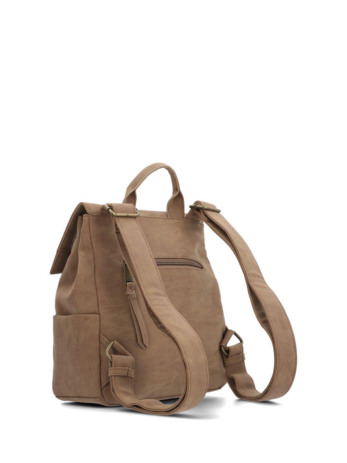 Mochila Ecocuero Mujer Dallas Back Café-2