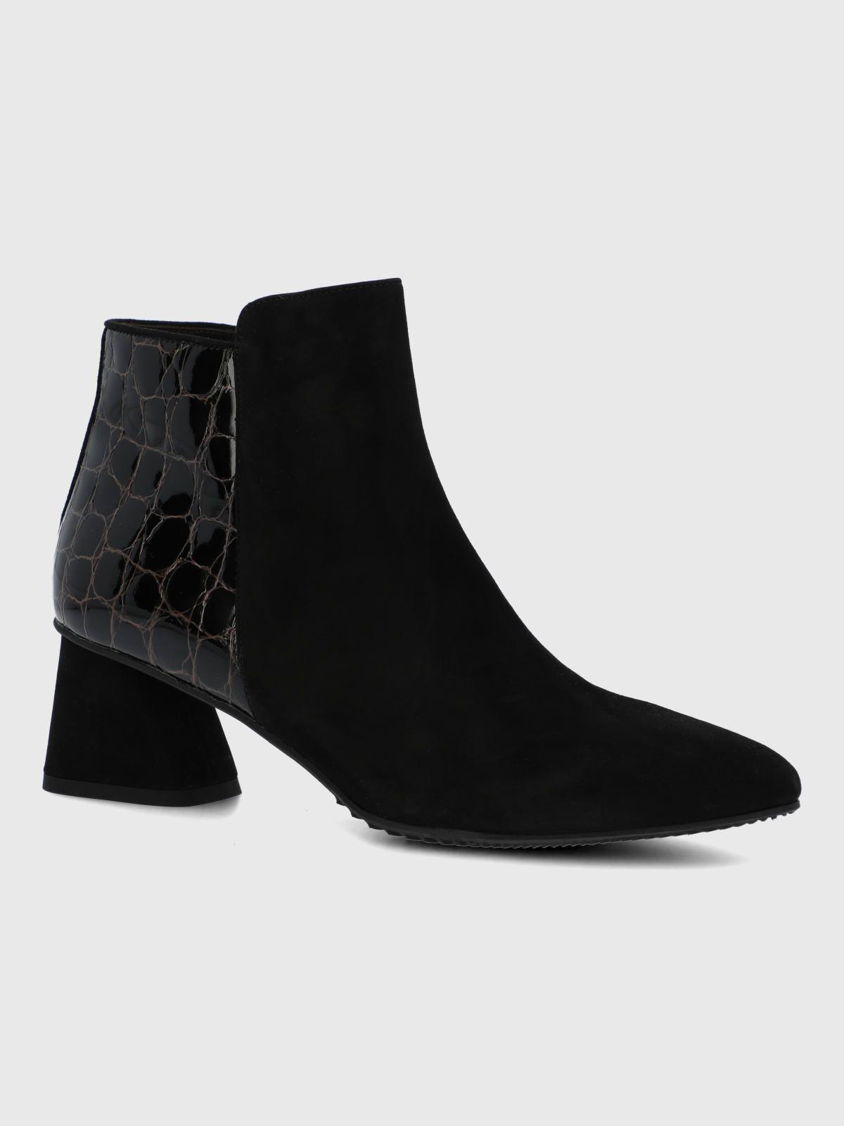 Botin Brunate Cuero Mujer Naville Negro-0